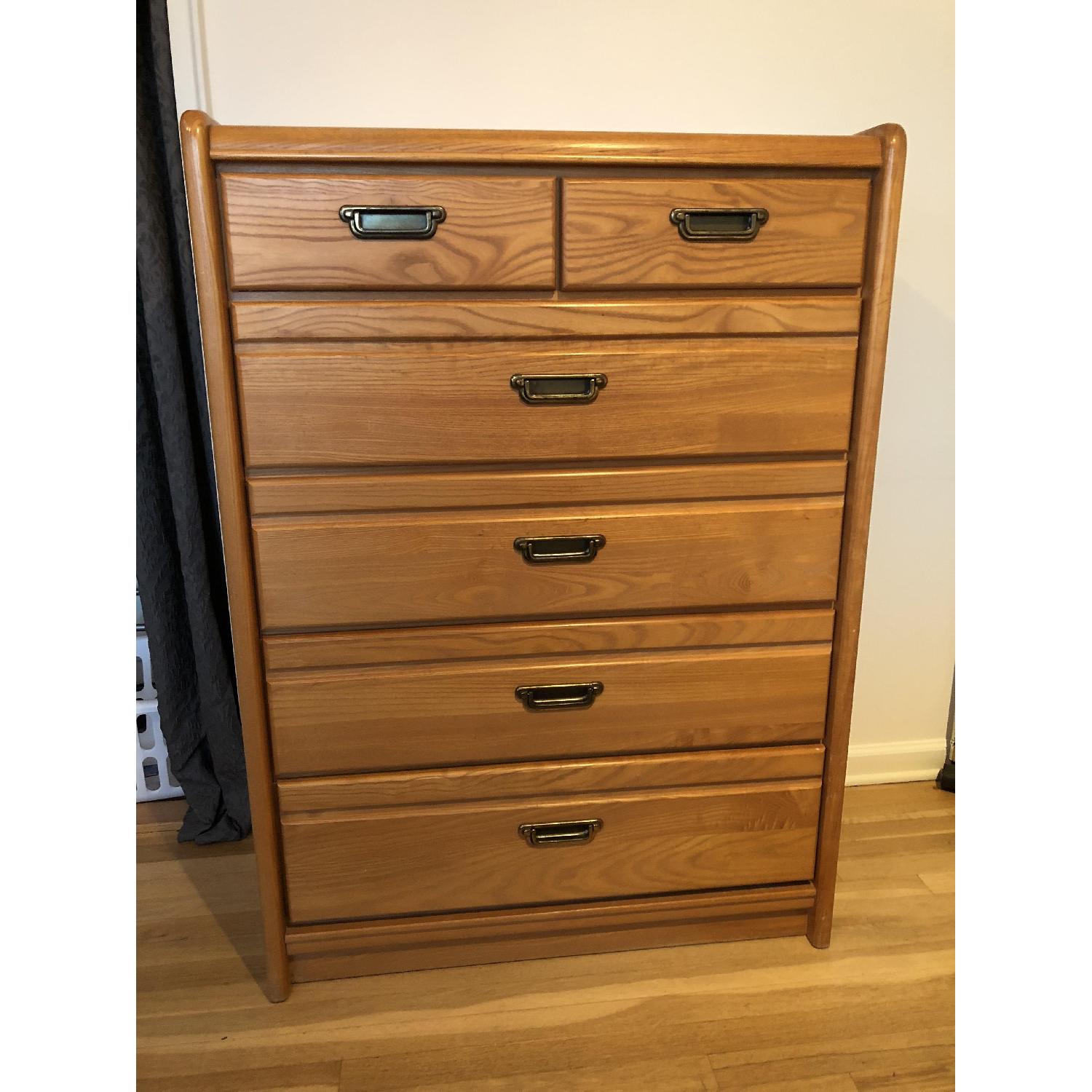 Vintage Solid Wood Tall Dresser AptDeco