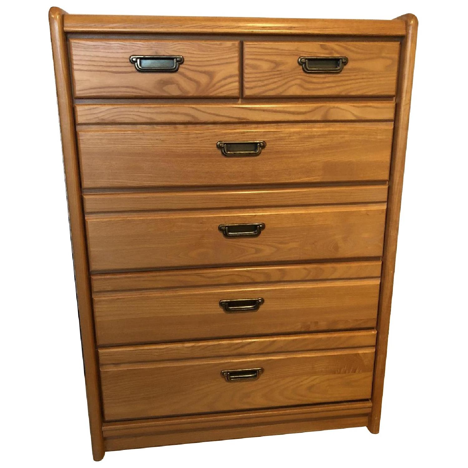 Vintage Solid Wood Tall Dresser AptDeco