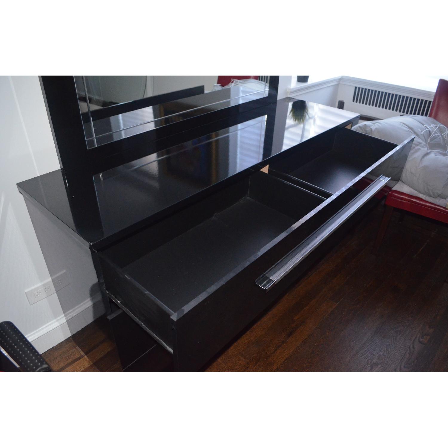 Dimora European Modern Black Dresser w/ Mirror - image-3
