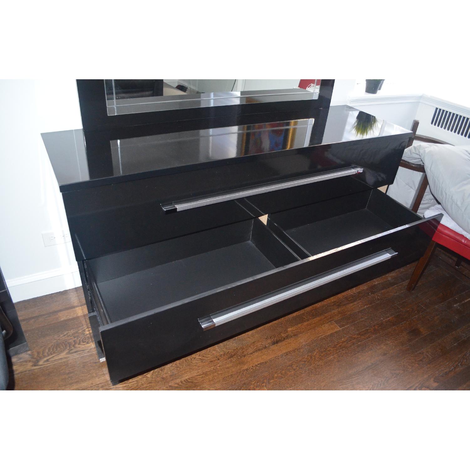 Dimora European Modern Black Dresser w/ Mirror - image-4
