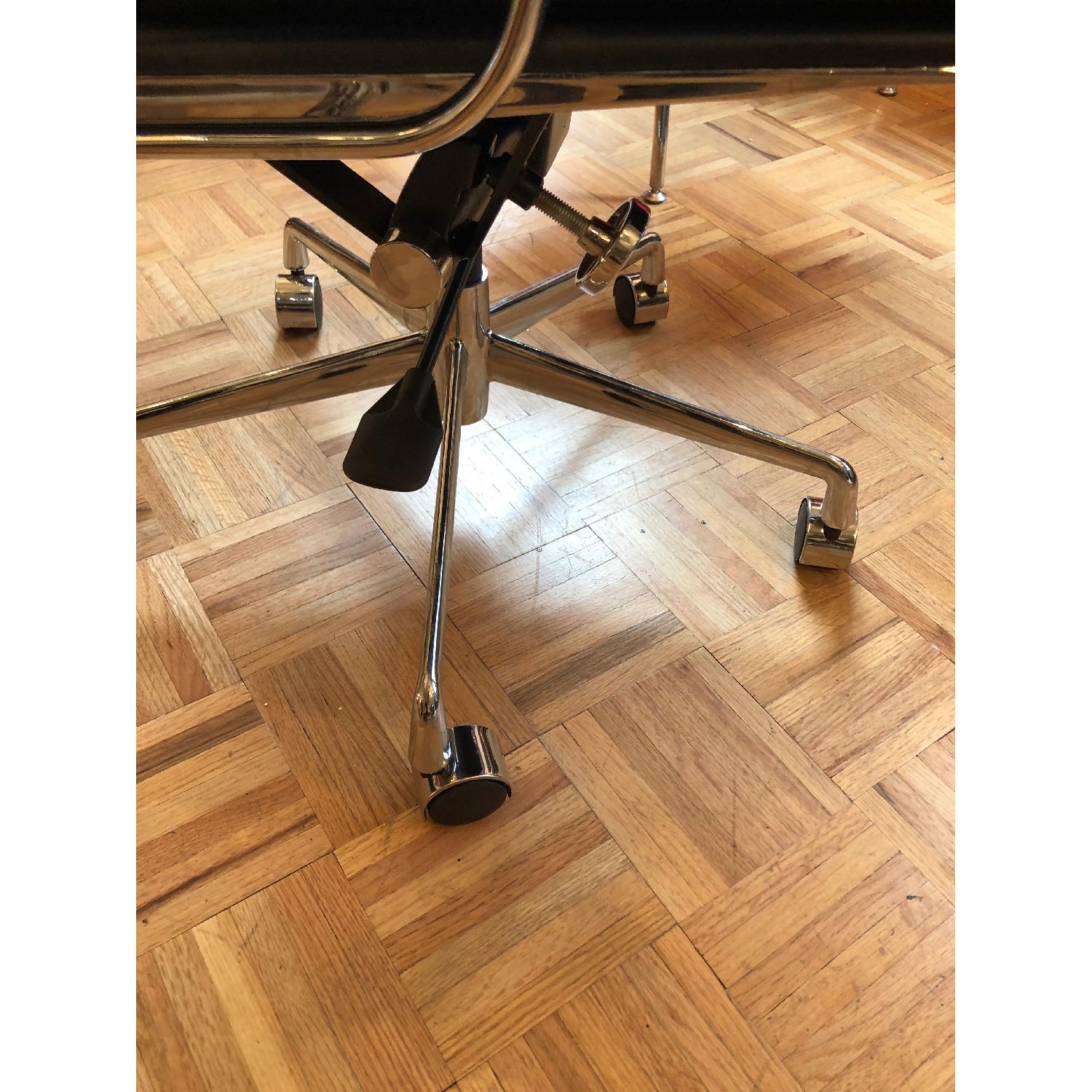 White Italian Leather Eames Lounge Chair Replica & Ottoman - image-6