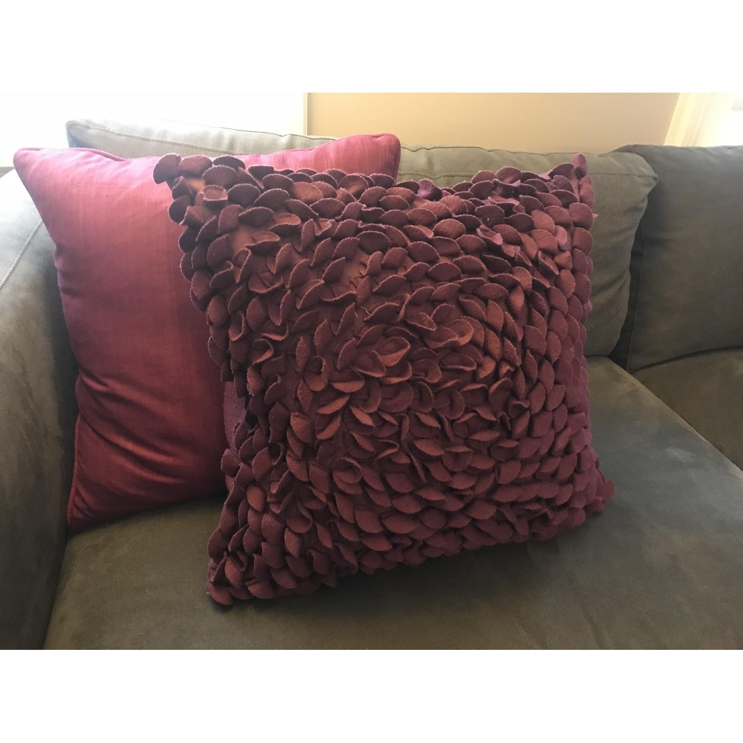 Crate & Barrel Plum Throw Pillows - image-1