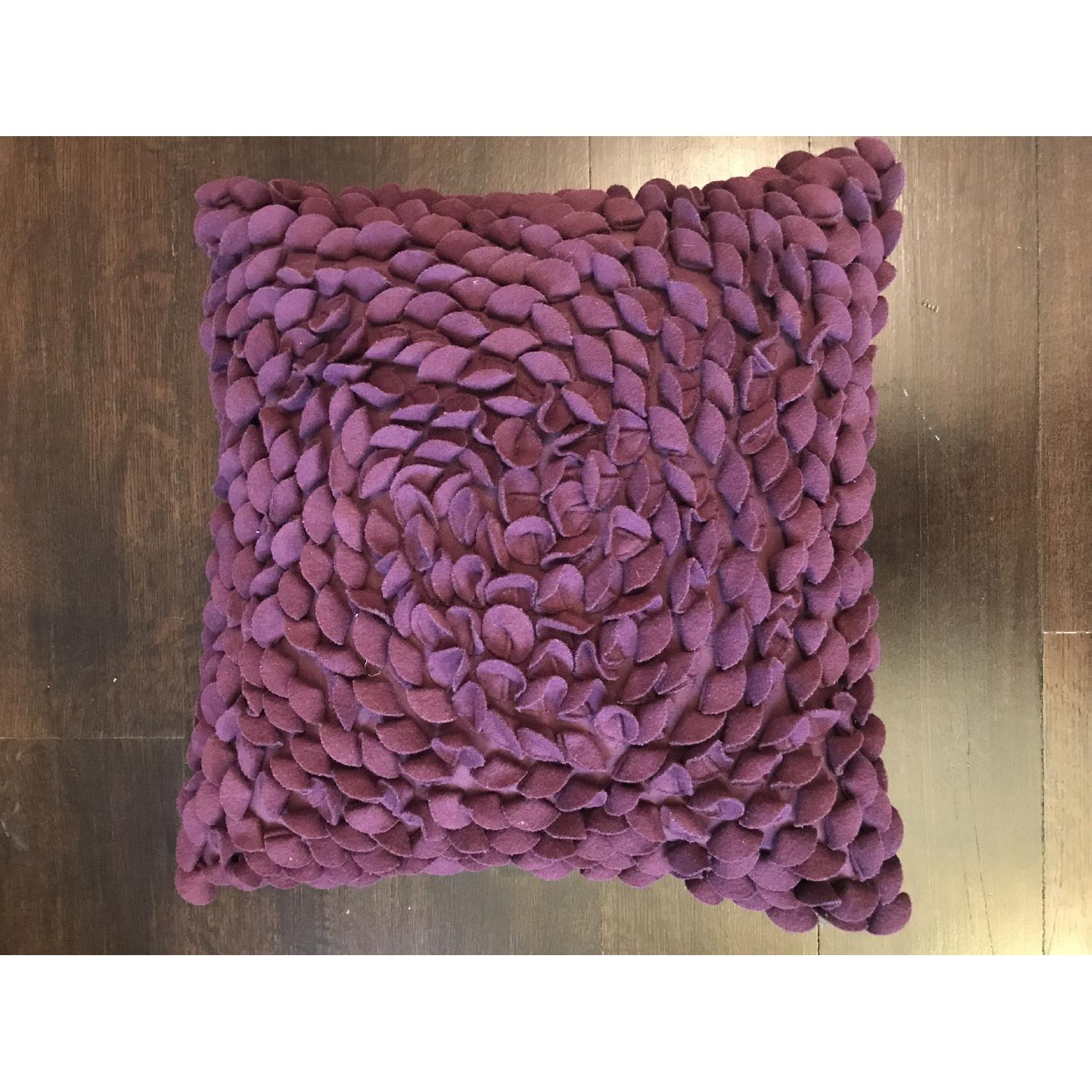 Crate & Barrel Plum Throw Pillows - image-2