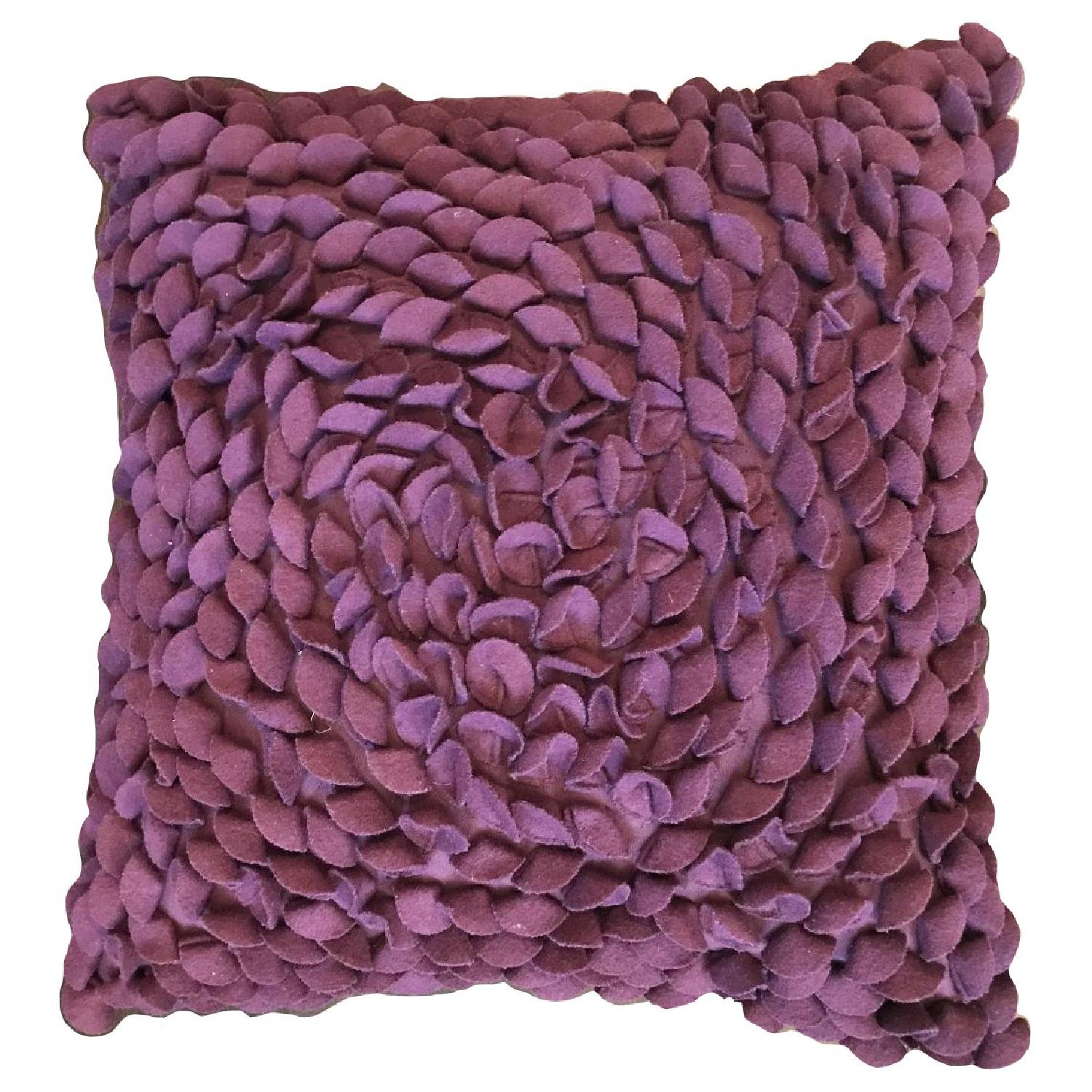 Crate & Barrel Plum Throw Pillows - image-0