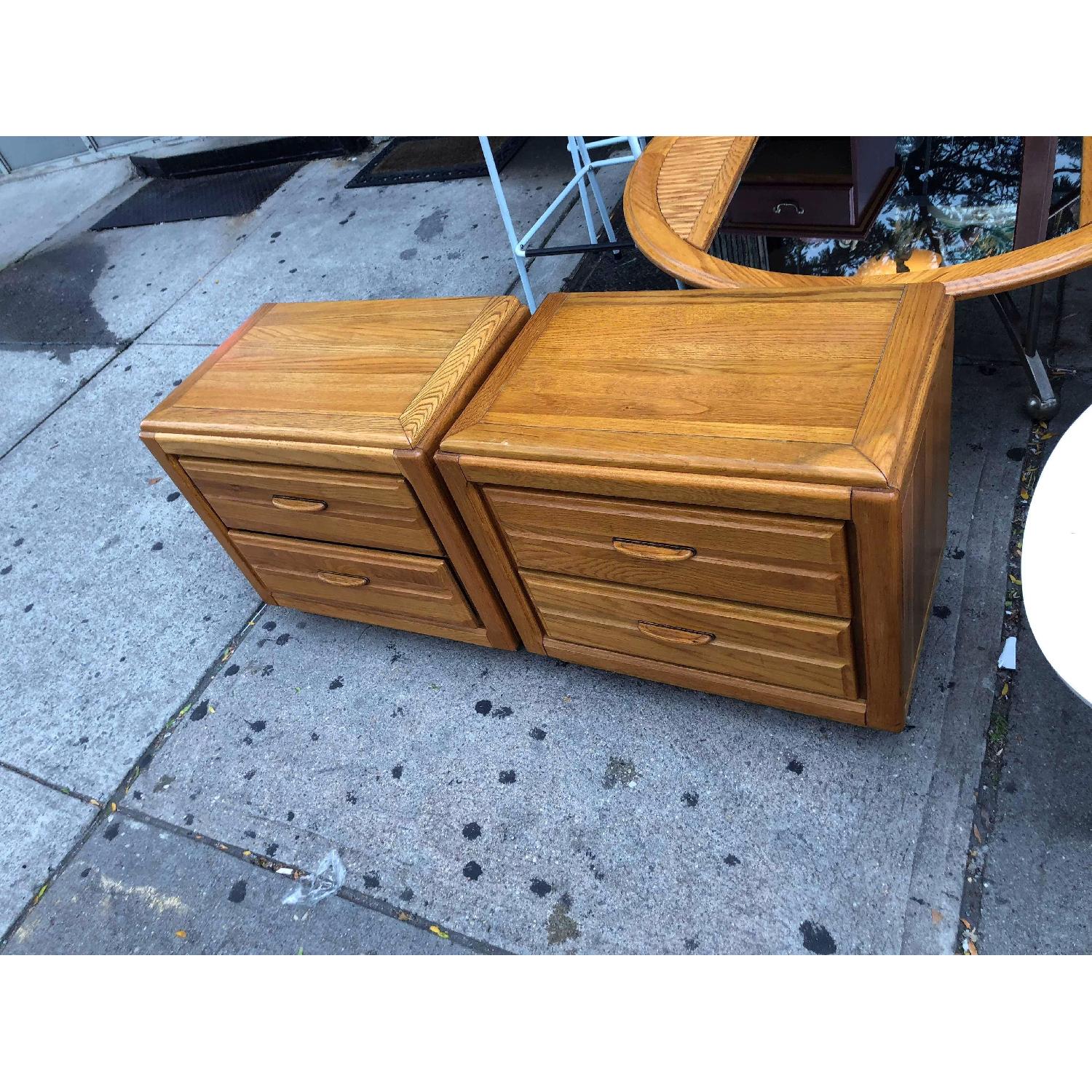 Light Brown Wooden Nightstands - image-4