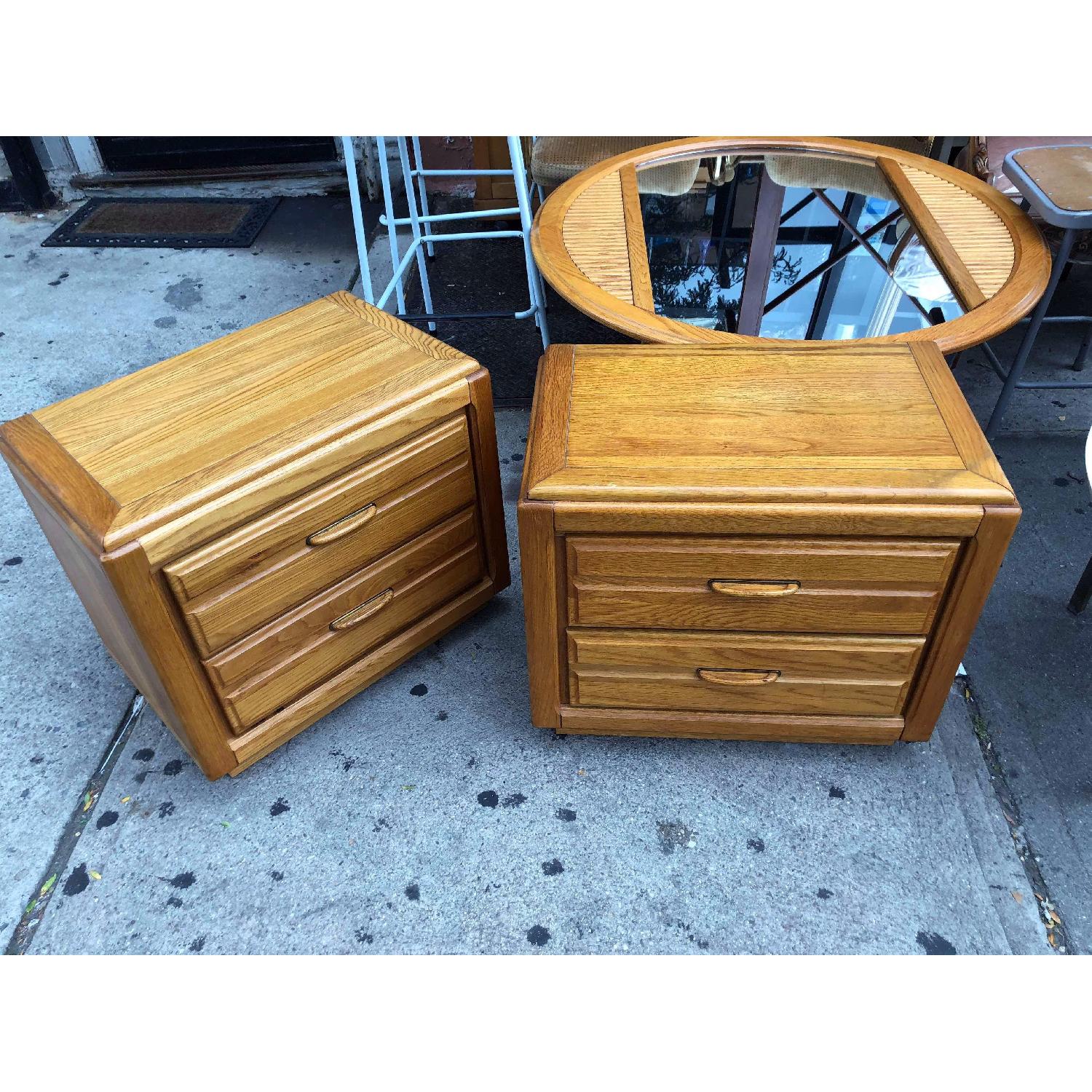 Light Brown Wooden Nightstands - image-9