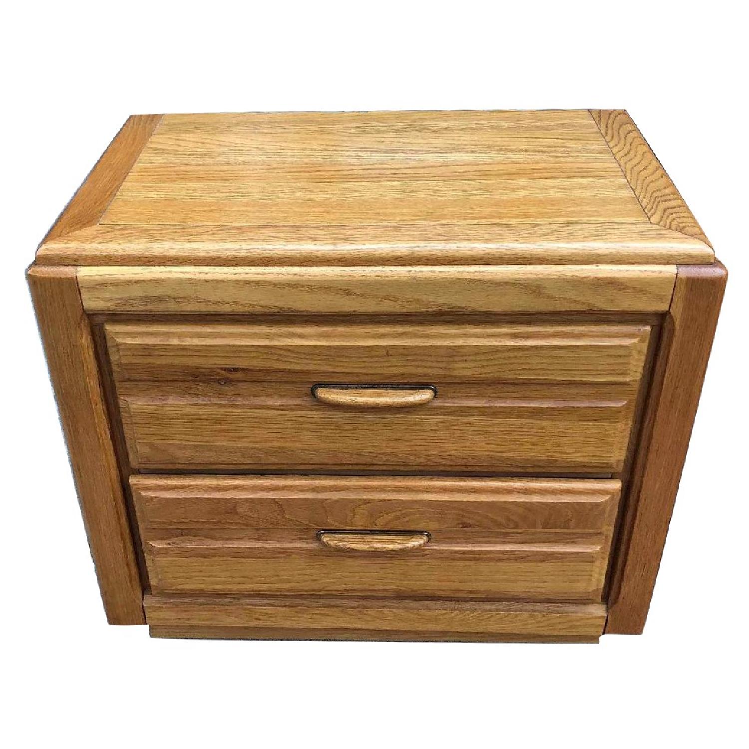 Light Brown Wooden Nightstands - image-0
