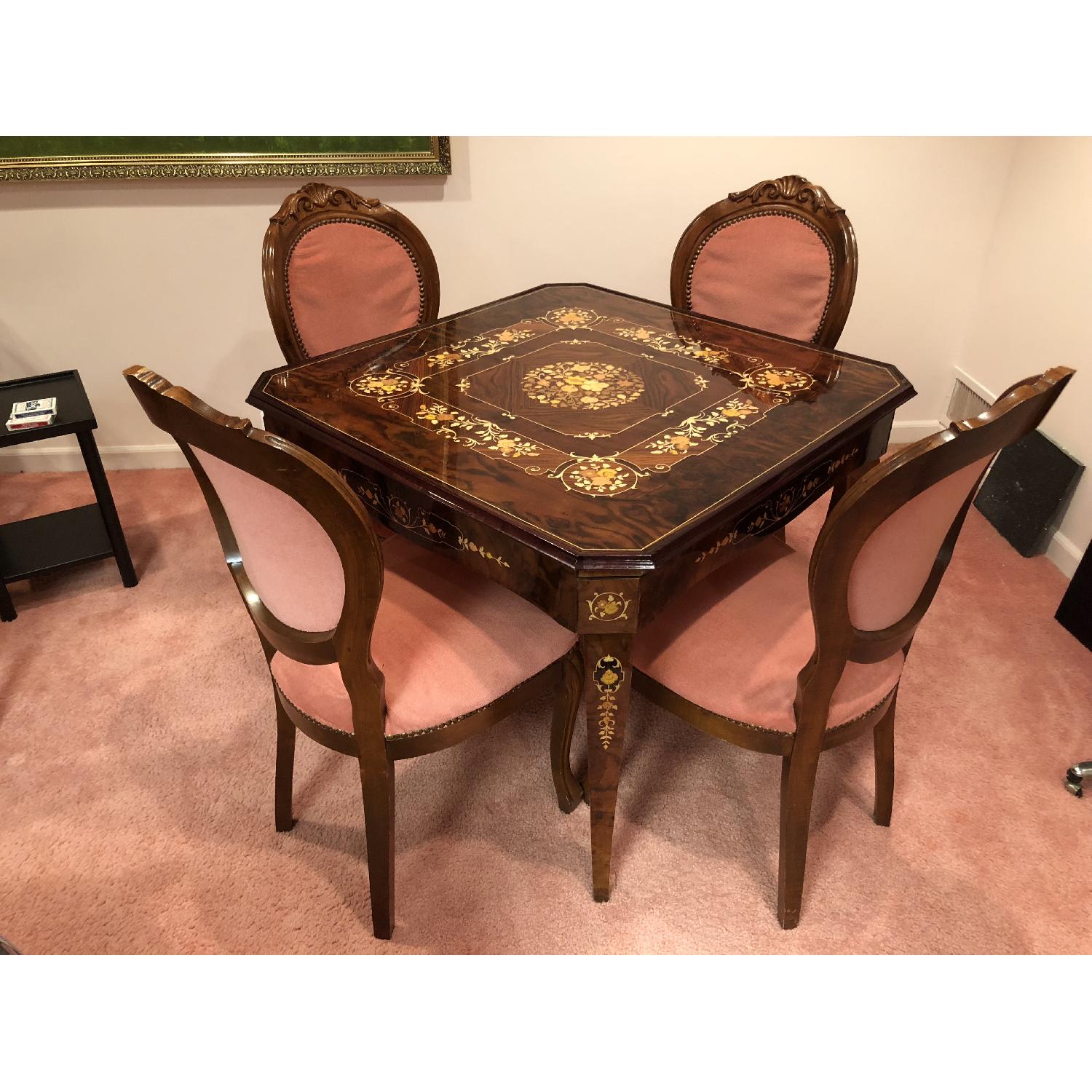 Renzo Romagnoli Italian Wood Multi Games Table w/ 4 Chairs - image-1