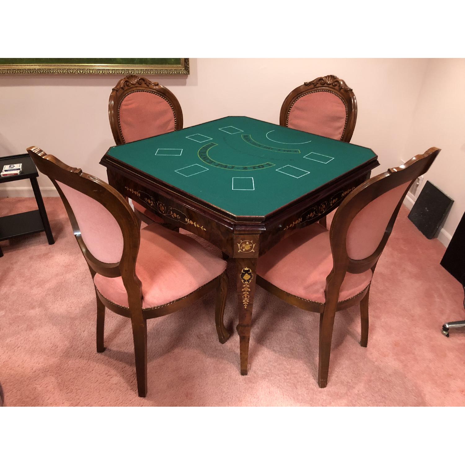 Renzo Romagnoli Italian Wood Multi Games Table w/ 4 Chairs - image-8