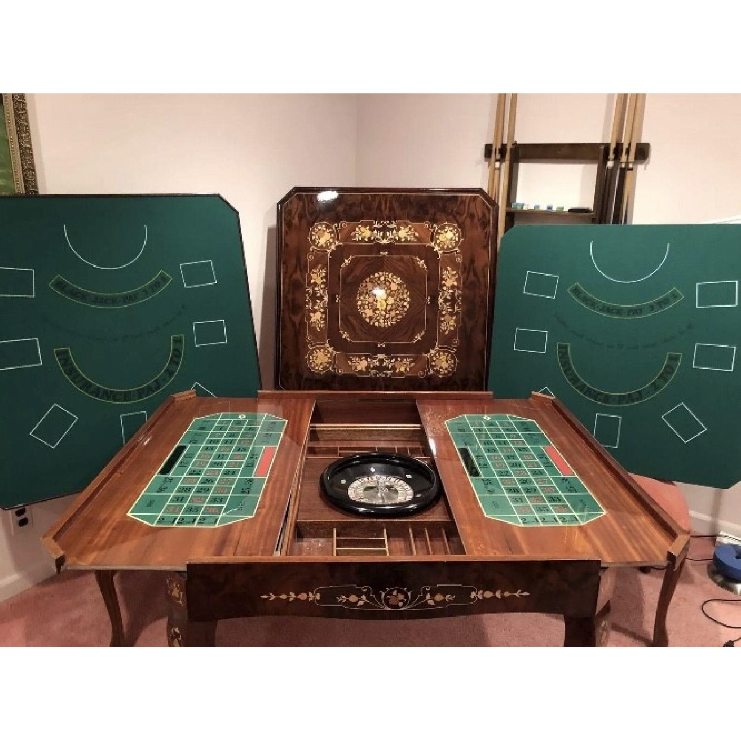 Renzo Romagnoli Italian Wood Multi Games Table w/ 4 Chairs - image-13