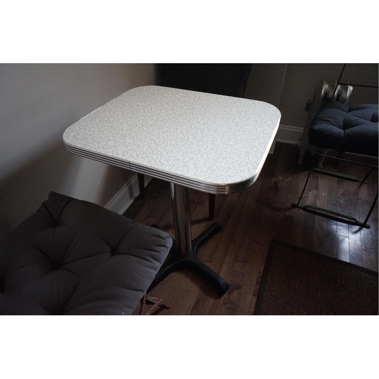 Retro Cafe Table w/ Boomerang Pattern - image-2