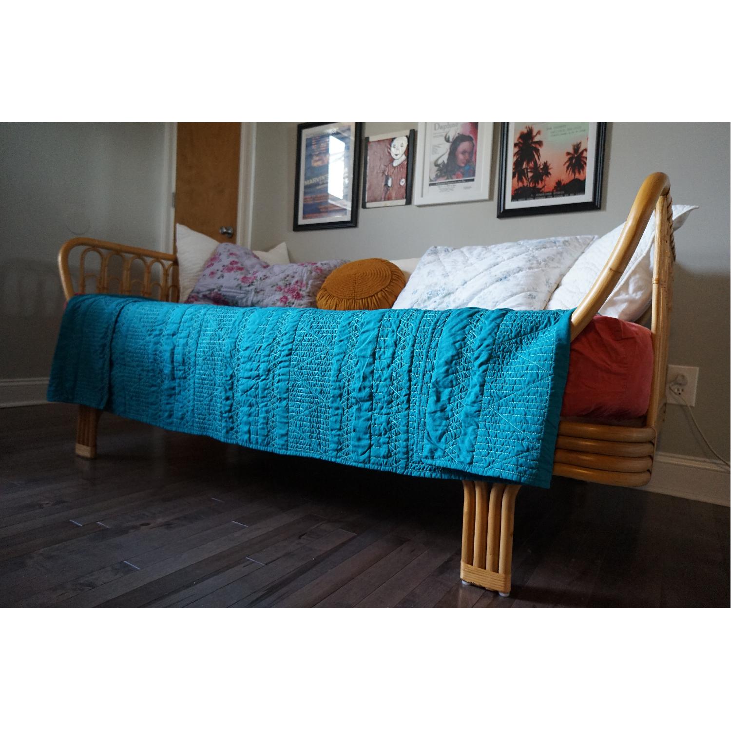 Urban Outfitters Canoga Rattan Twin Bed AptDeco