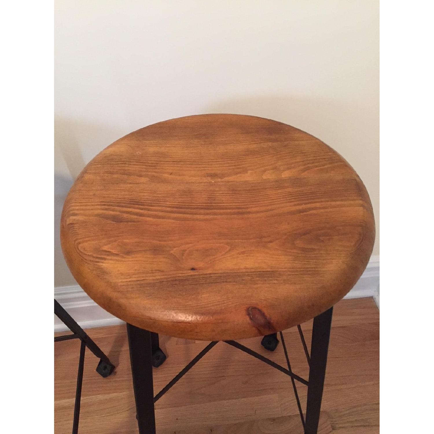 Pottery Barn Decker Metal & Reclaimed Wood Bar Stools - image-4