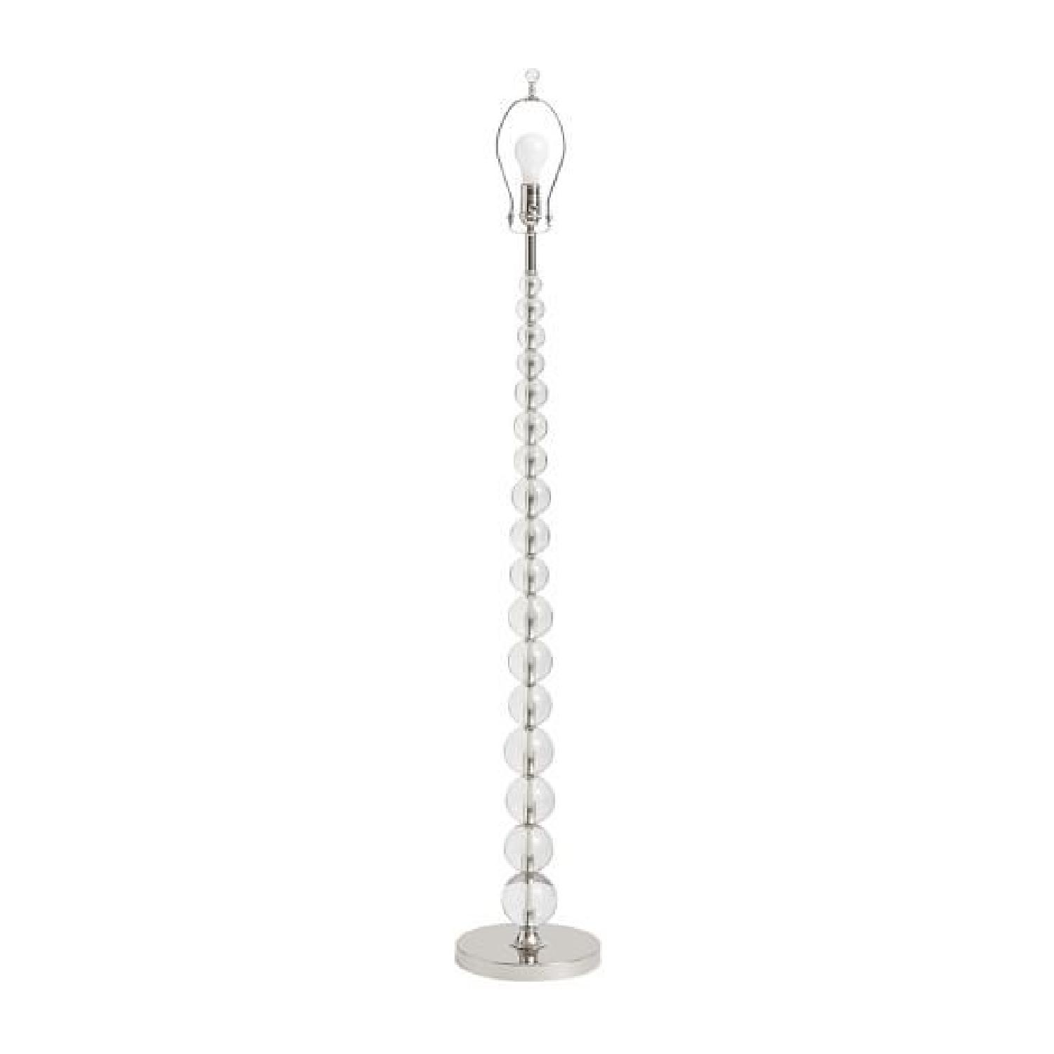 Pottery Barn Stacked Crystal Floor Lamp w/ Nickel Base - image-4