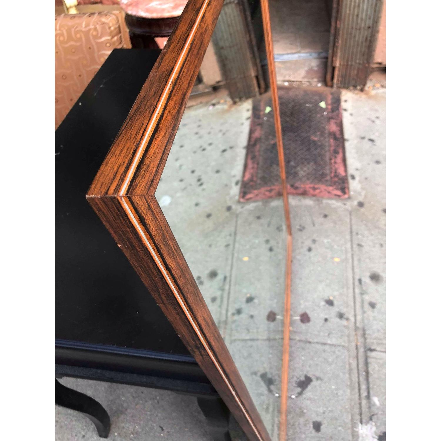 Vintage Mid Century Wooden Framed Wall Mirror - image-3