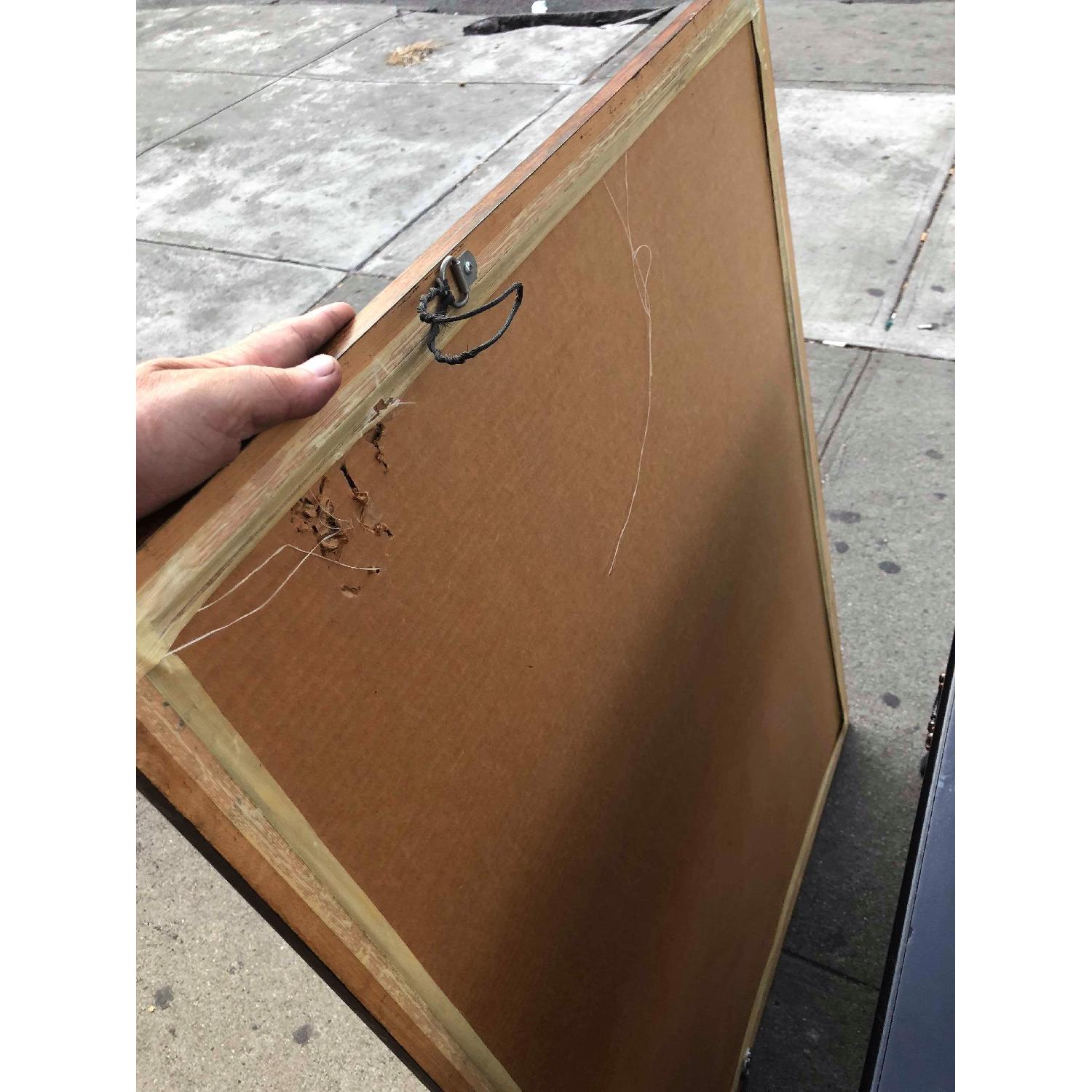 Vintage Mid Century Wooden Framed Wall Mirror - image-10