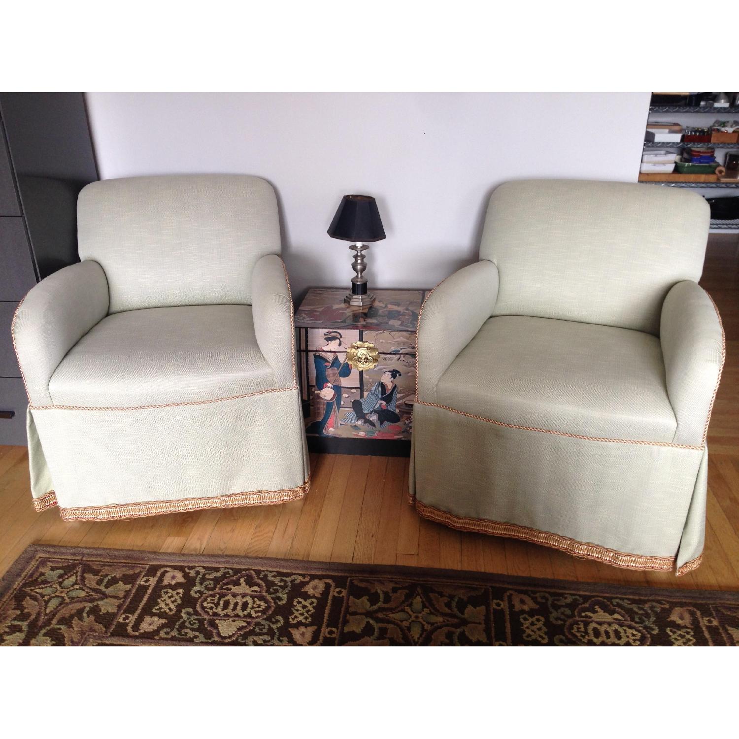 Vintage Slipcovered Accent/Dining Chairs - image-1