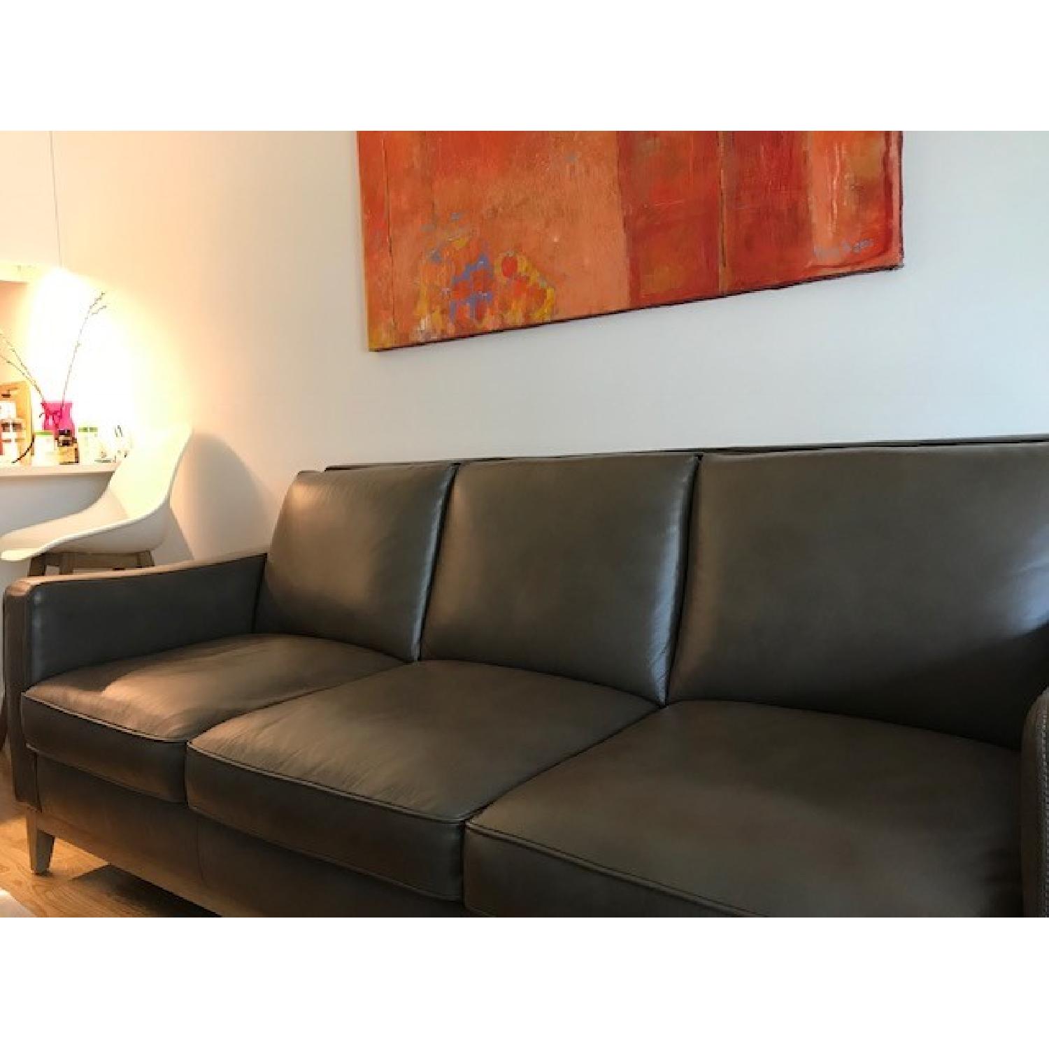 Raymour & Flanigan Berkley Leather Sofa - image-5