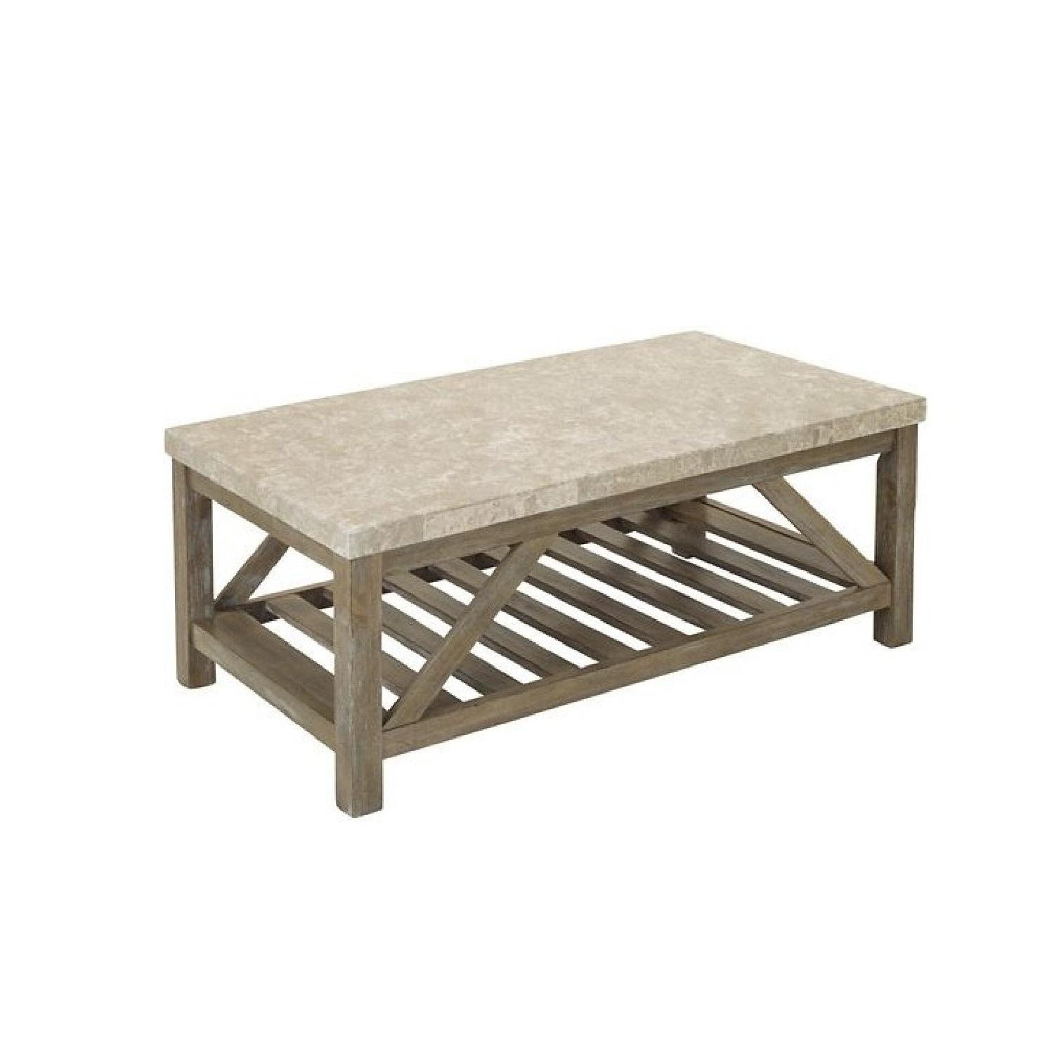 Raymour & Flanigan Palmdale Marble Coffee Table - image-1