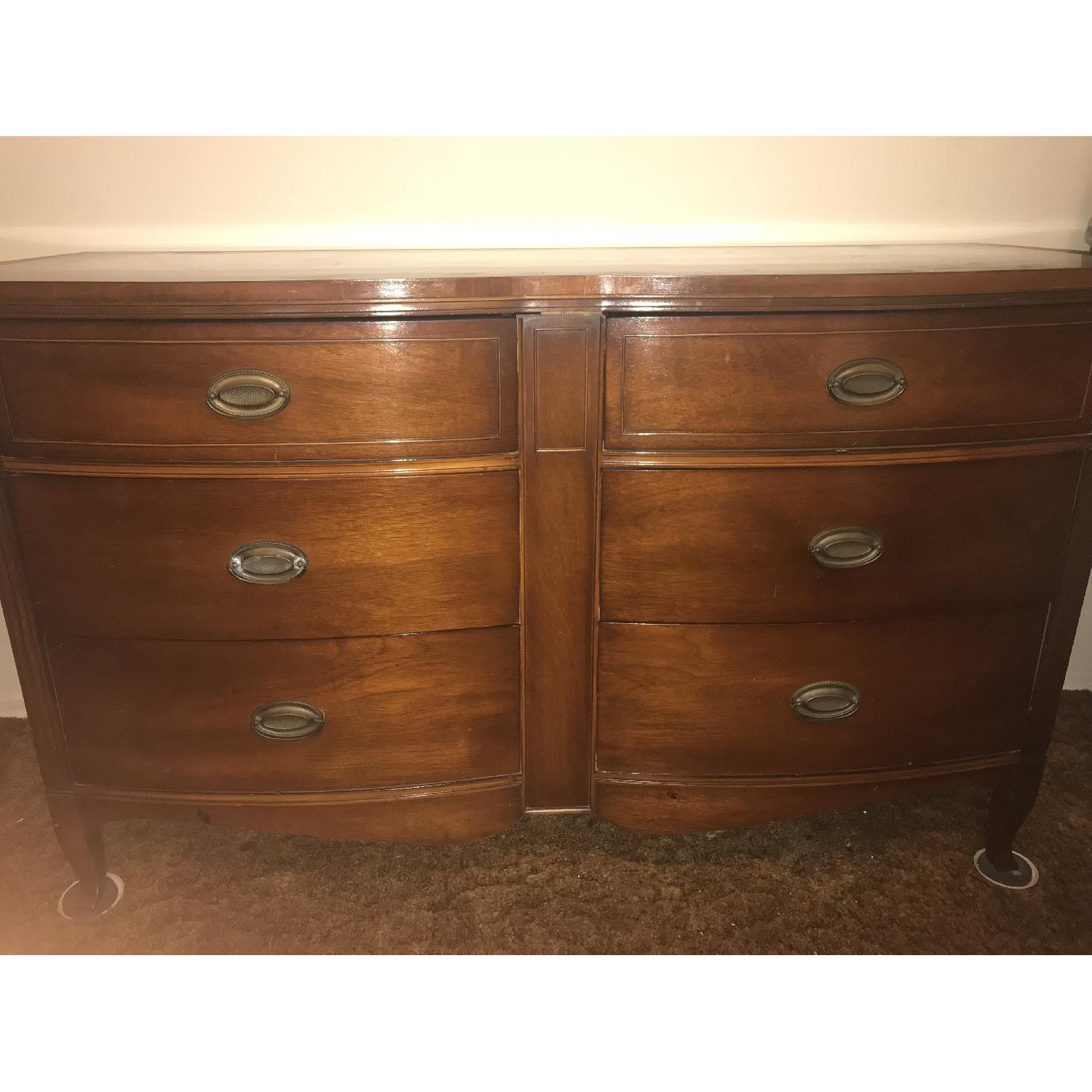 Vintage 6 Drawer Dresser w/ Detachable Mirror - image-4