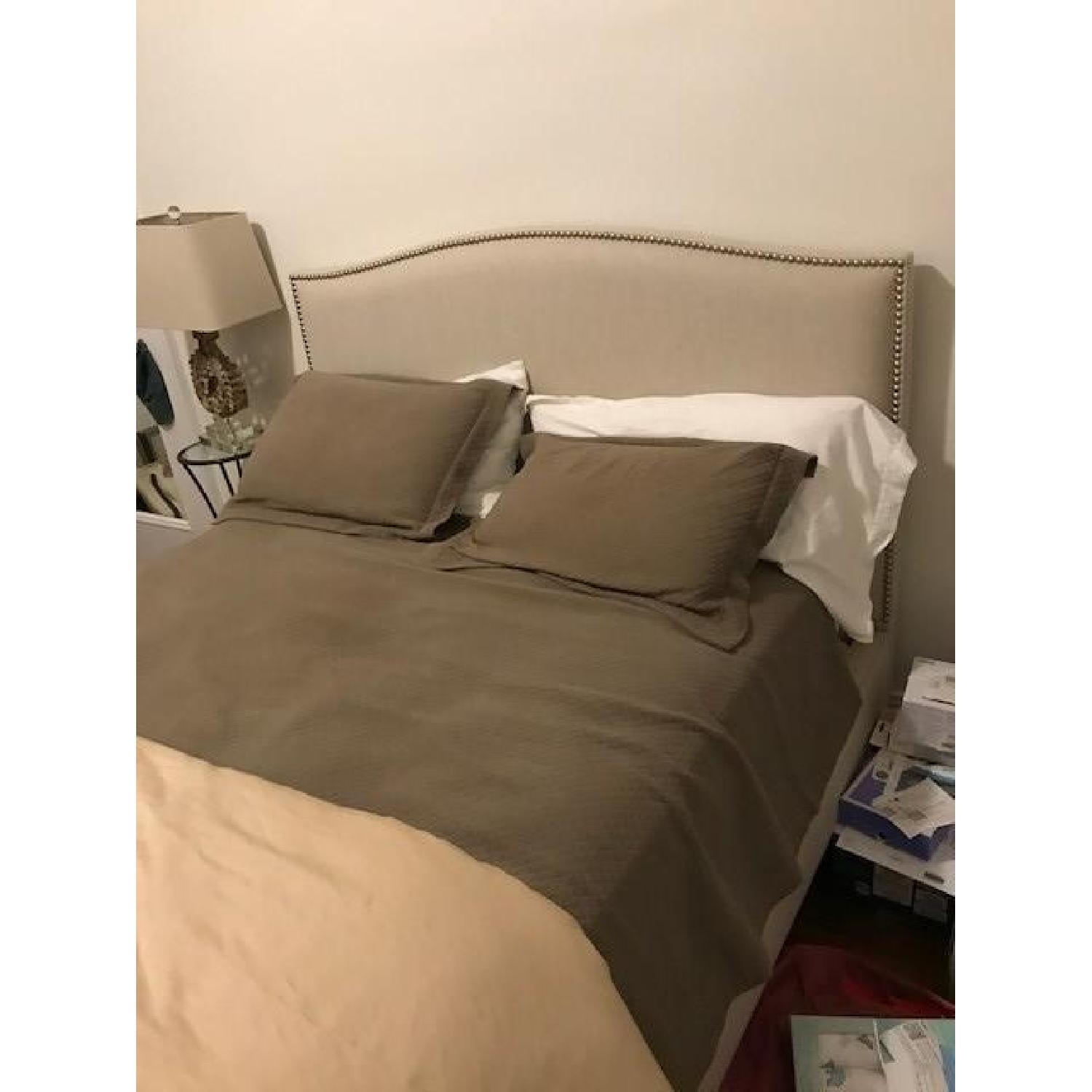 Crate & Barrel Colette Queen Upholstered Bed in Natural - image-5