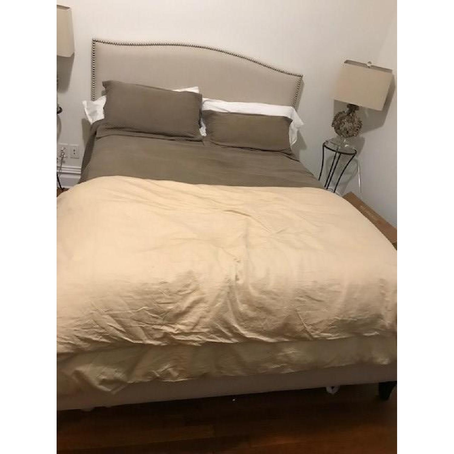 Crate & Barrel Colette Queen Upholstered Bed in Natural - image-6
