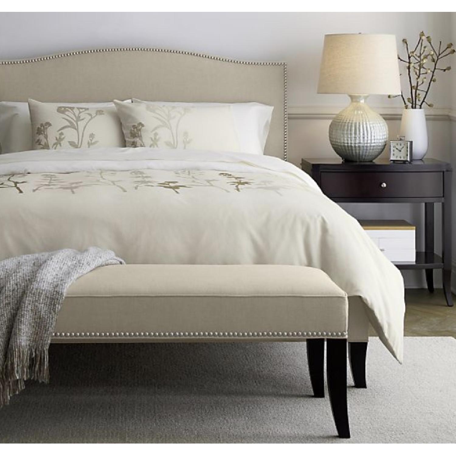 Crate & Barrel Colette Queen Upholstered Bed in Natural - image-9