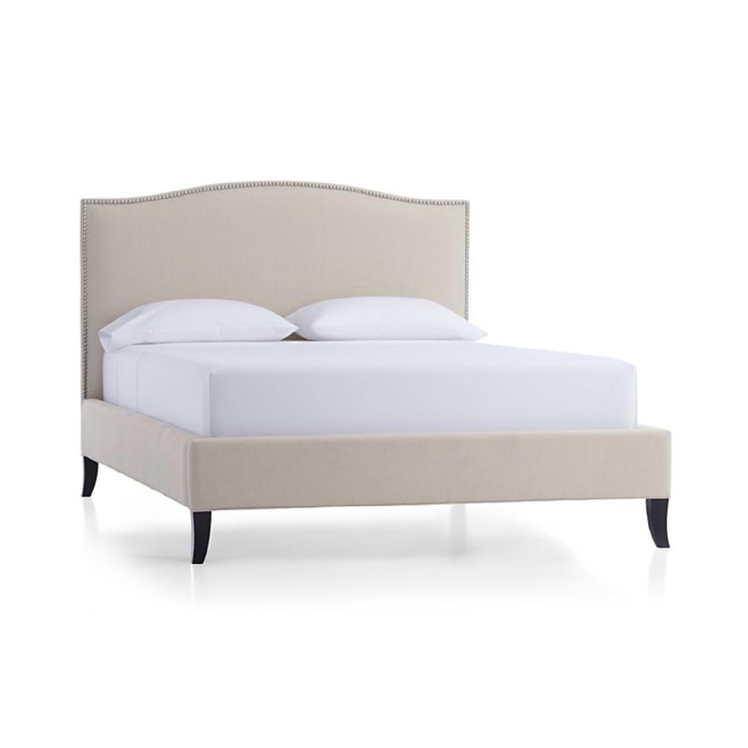 Crate & Barrel Colette Queen Upholstered Bed in Natural - image-0