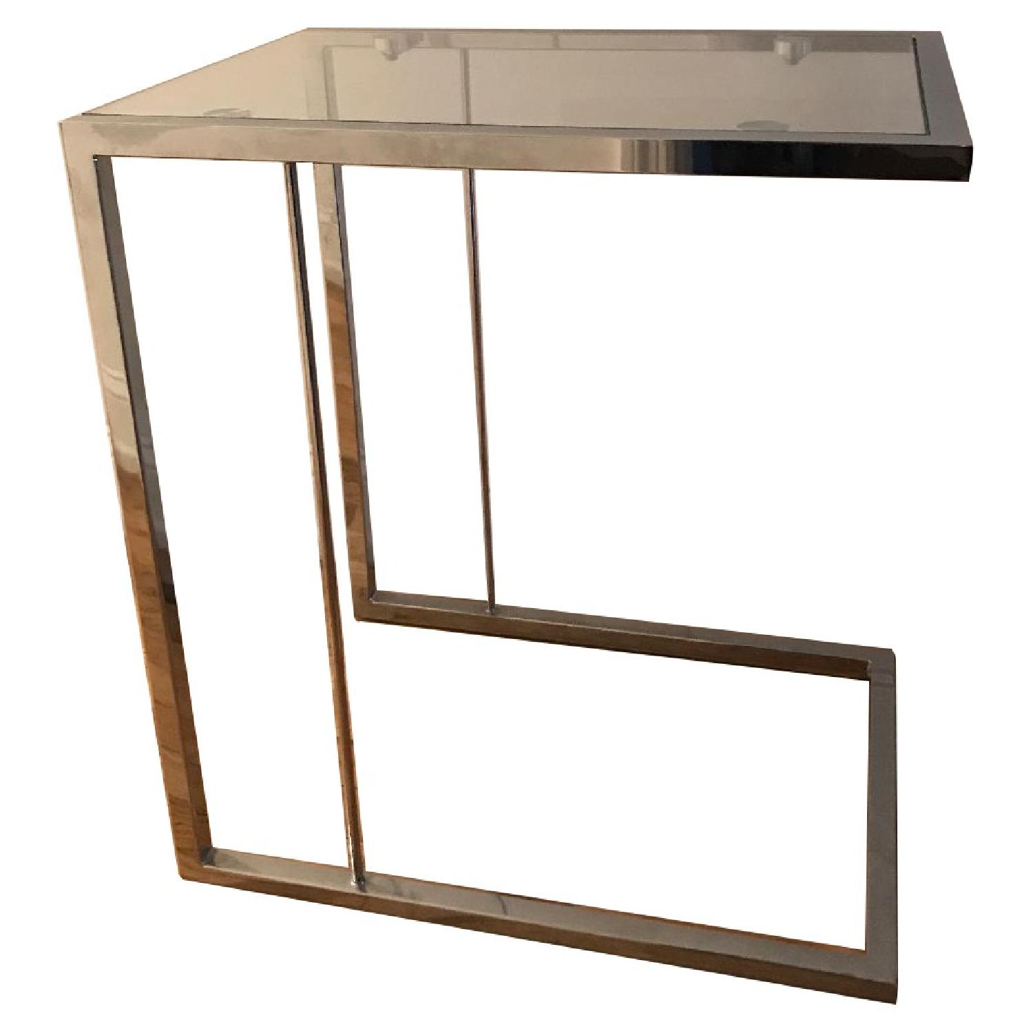 BoConcept Glass & Metal SlideUnder Side Table AptDeco