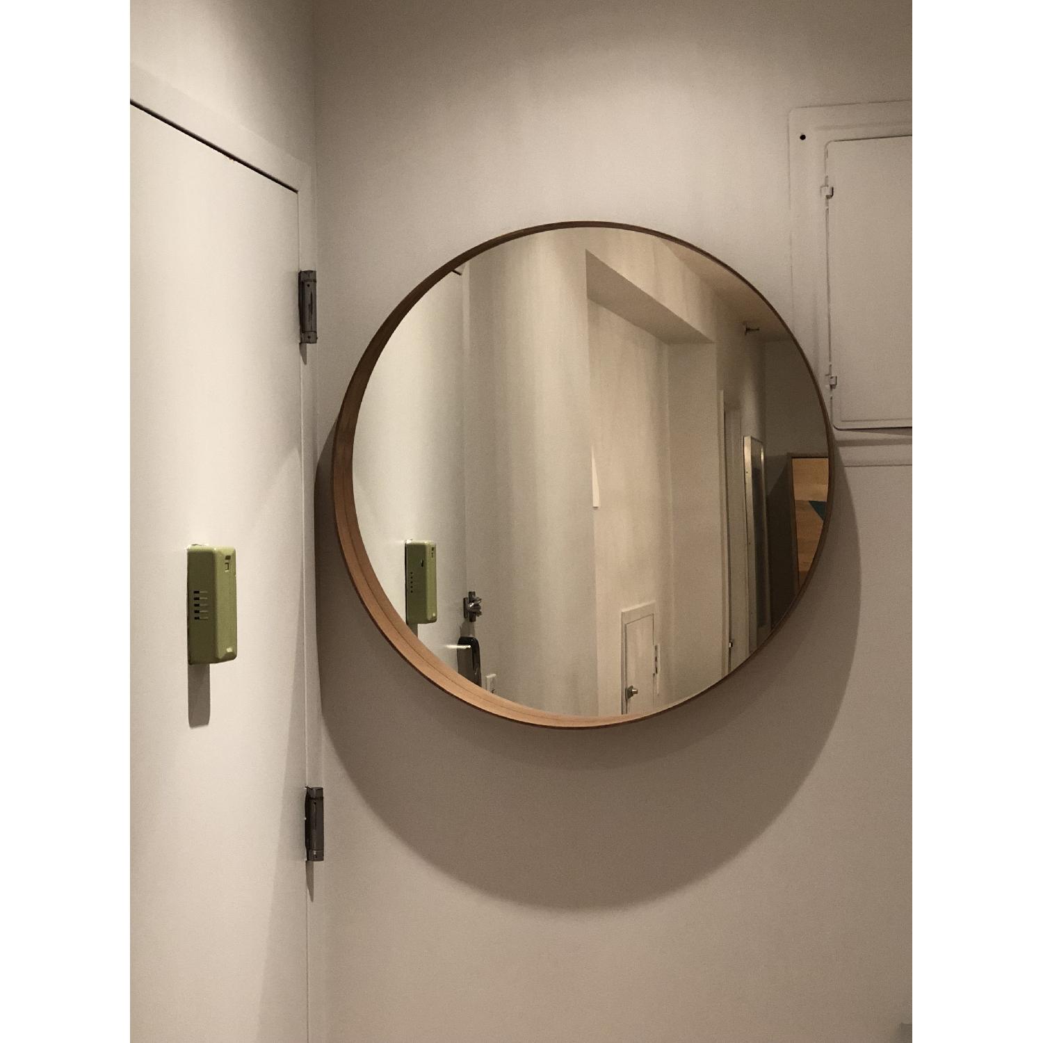 Ikea Wood Frame Circle Mirror AptDeco