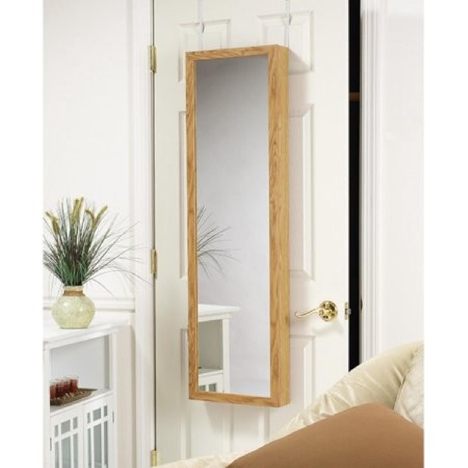 Mirrotek Over the Door Jewelry Armoire w/ Full Length Mirror - image-3