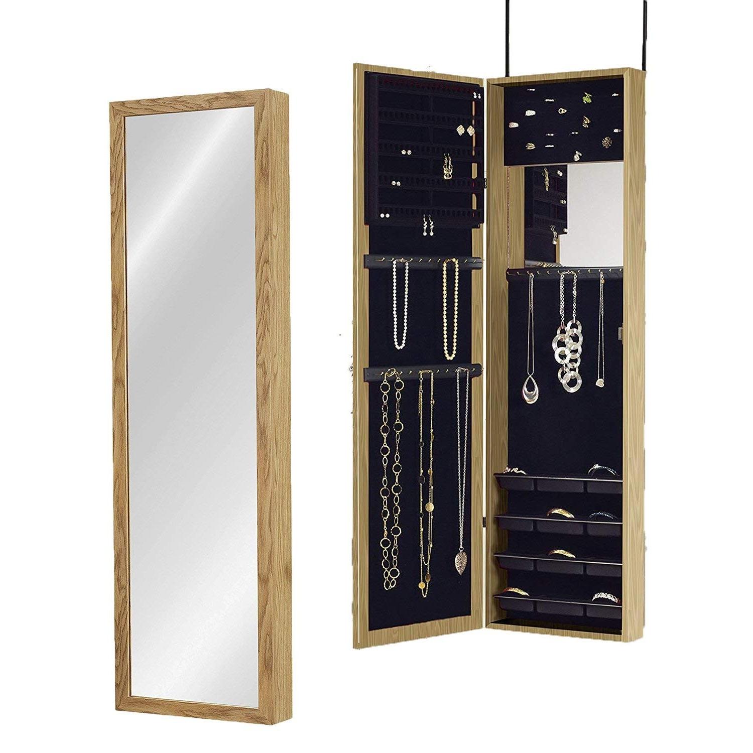 Mirrotek Over the Door Jewelry Armoire w/ Full Length Mirror - image-4