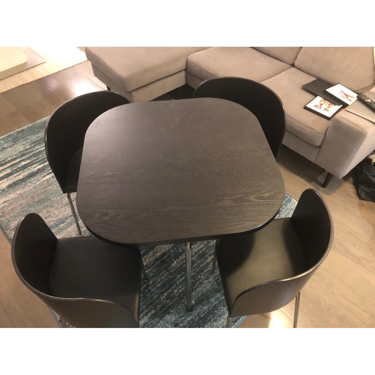 Ikea Fusion Black/Brown 5-Piece Dining Set - AptDeco