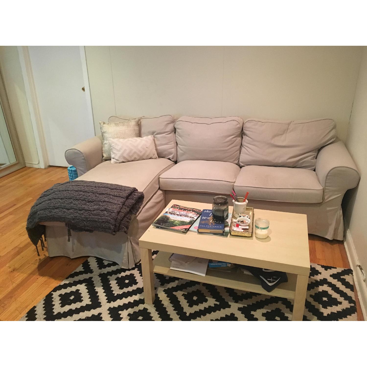 Ikea Ektorp 2-Piece Sectional Sofa in Lofallet Beige - image-3