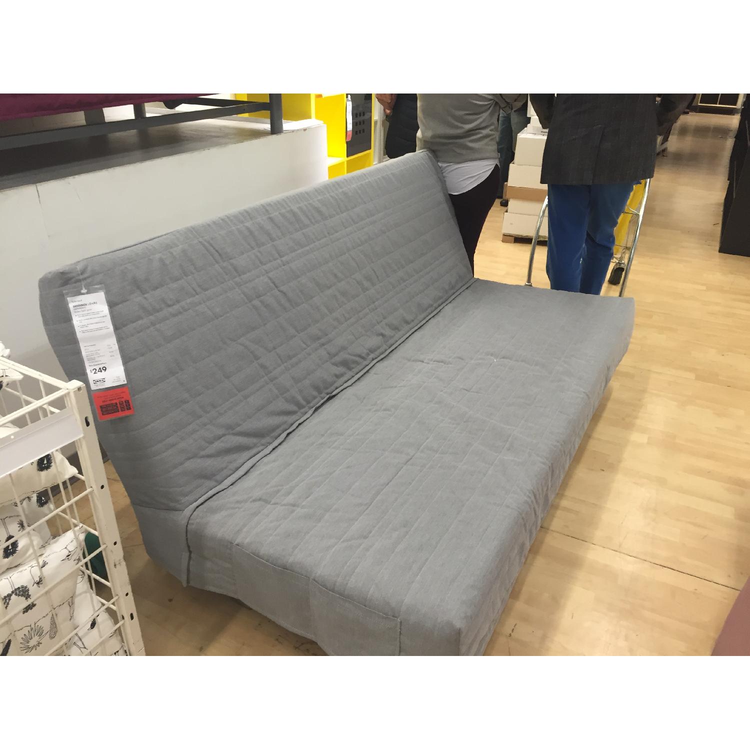 Ikea Beddinge Convertible Sofa Bed in Grey Woven Fabric AptDeco