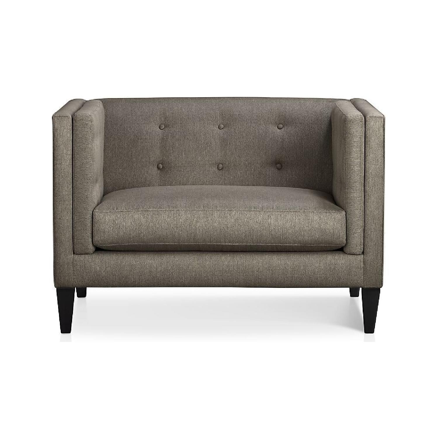 Crate & Barrel Aidan Tufted Chair and a Half - image-10
