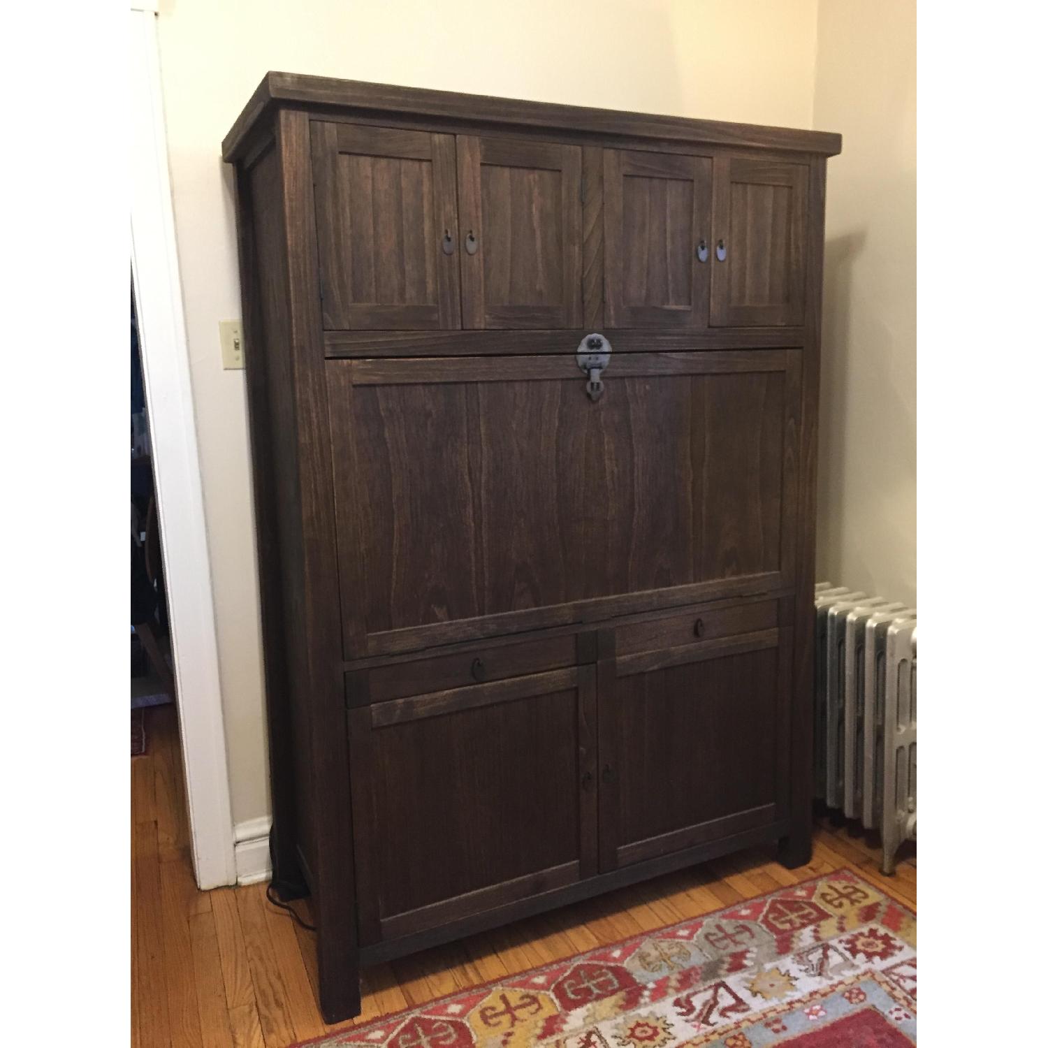 Arhaus Alderson Oak Computer Cabinet - image-2