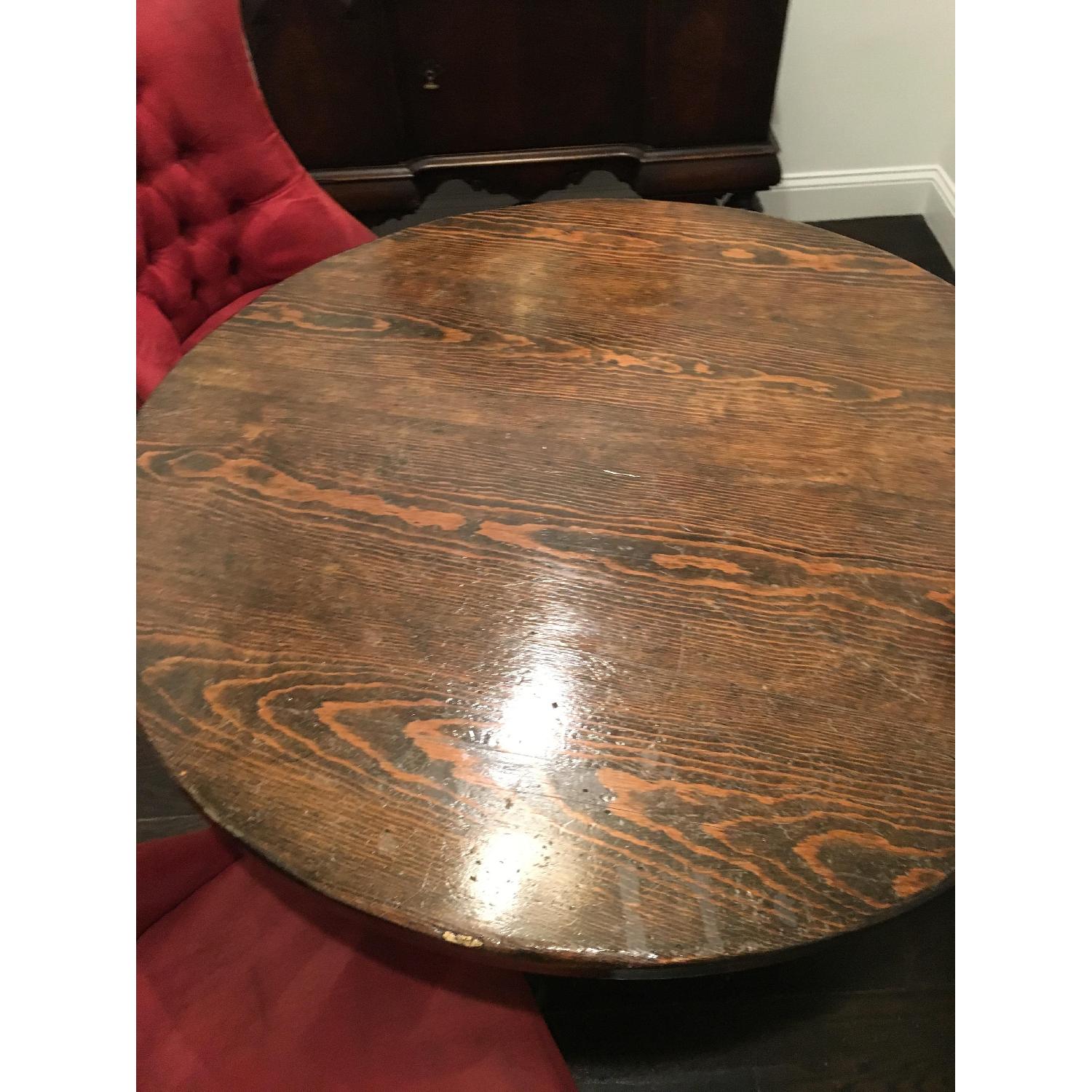 Wood Round Dining Table w/ Iron Legs - image-3