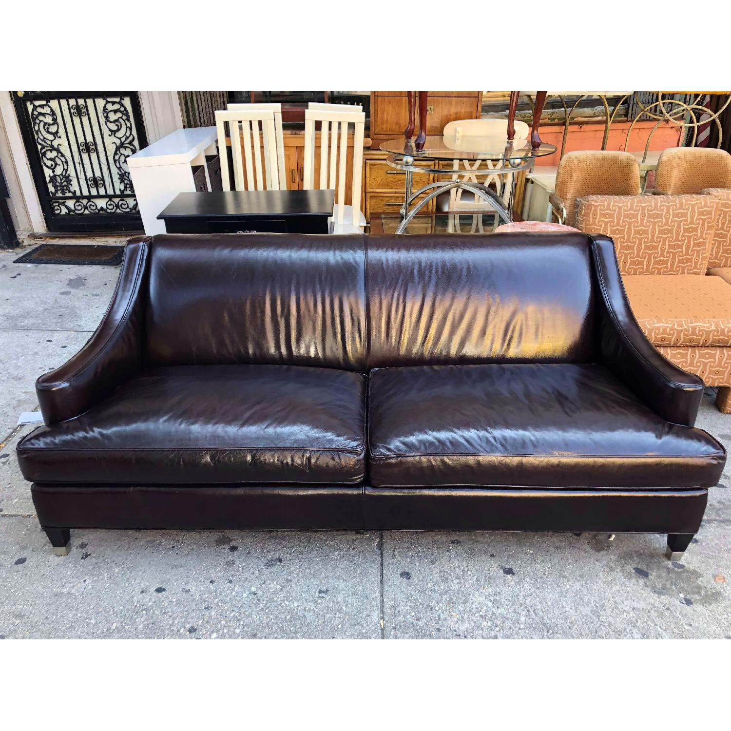 Room & Board Library Leather Sofa - image-1