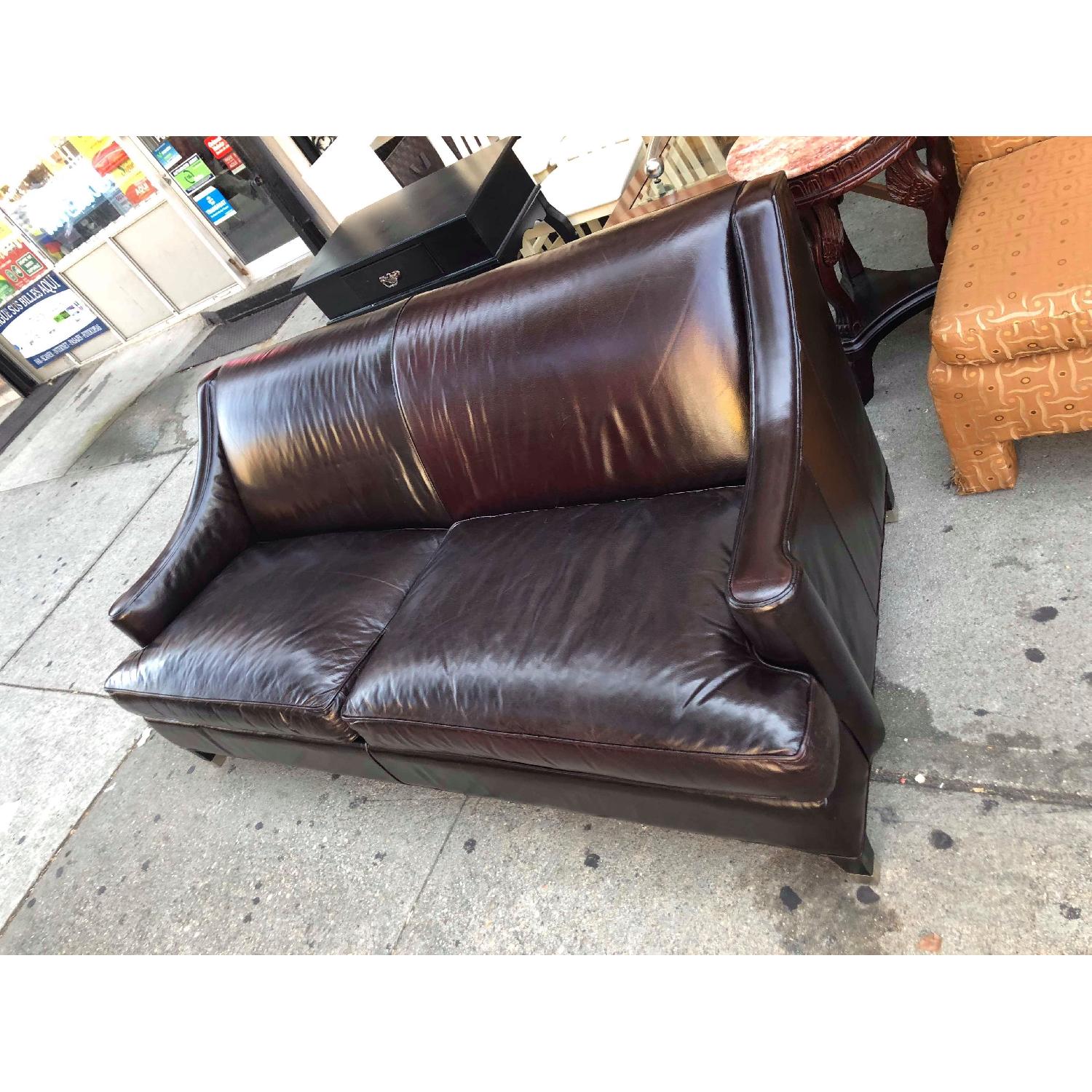 Room & Board Library Leather Sofa - image-2