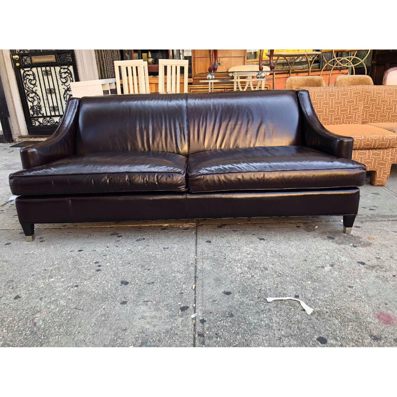 Room & Board Library Leather Sofa - image-5