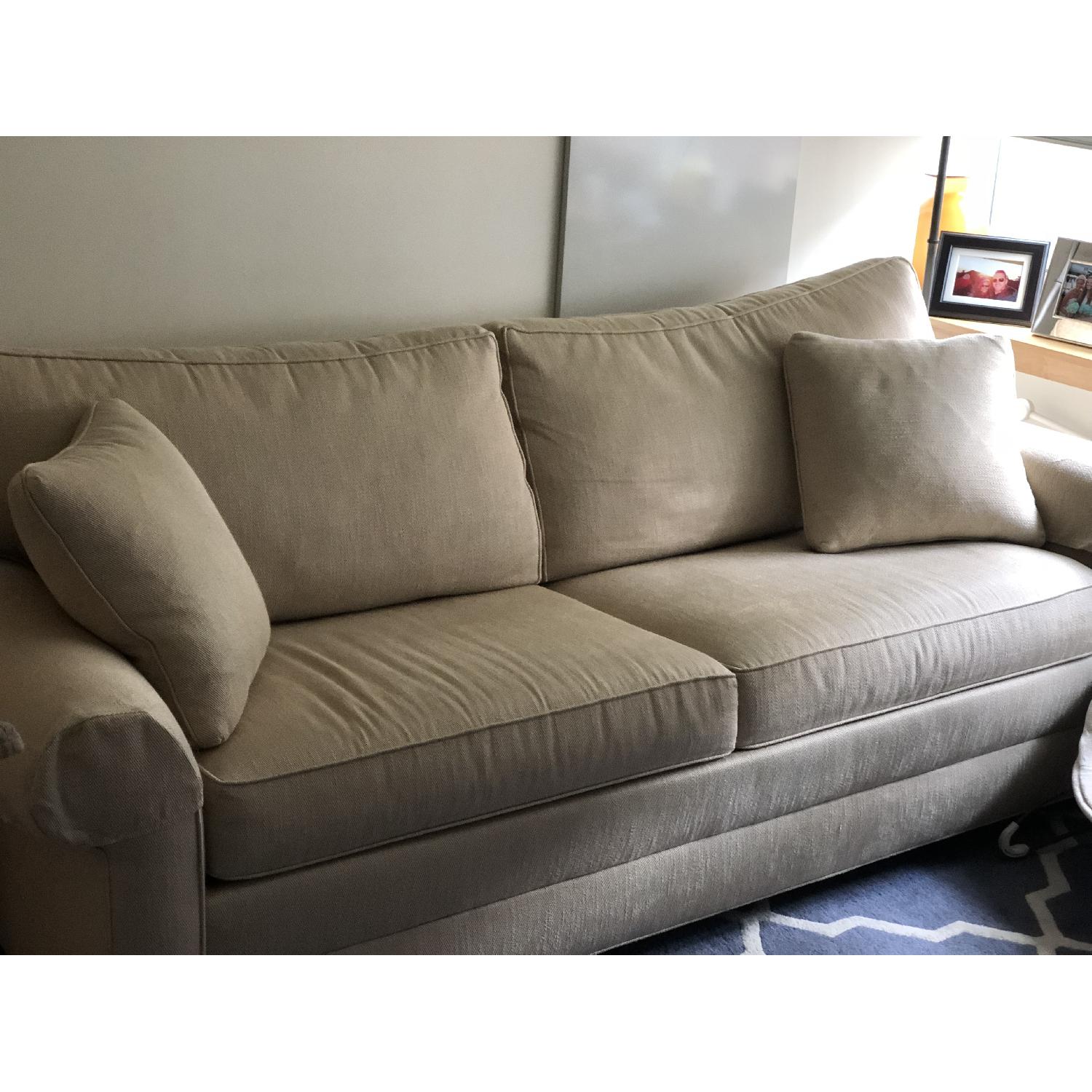 Ethan Allen Roll Arm Sleeper Sofa AptDeco