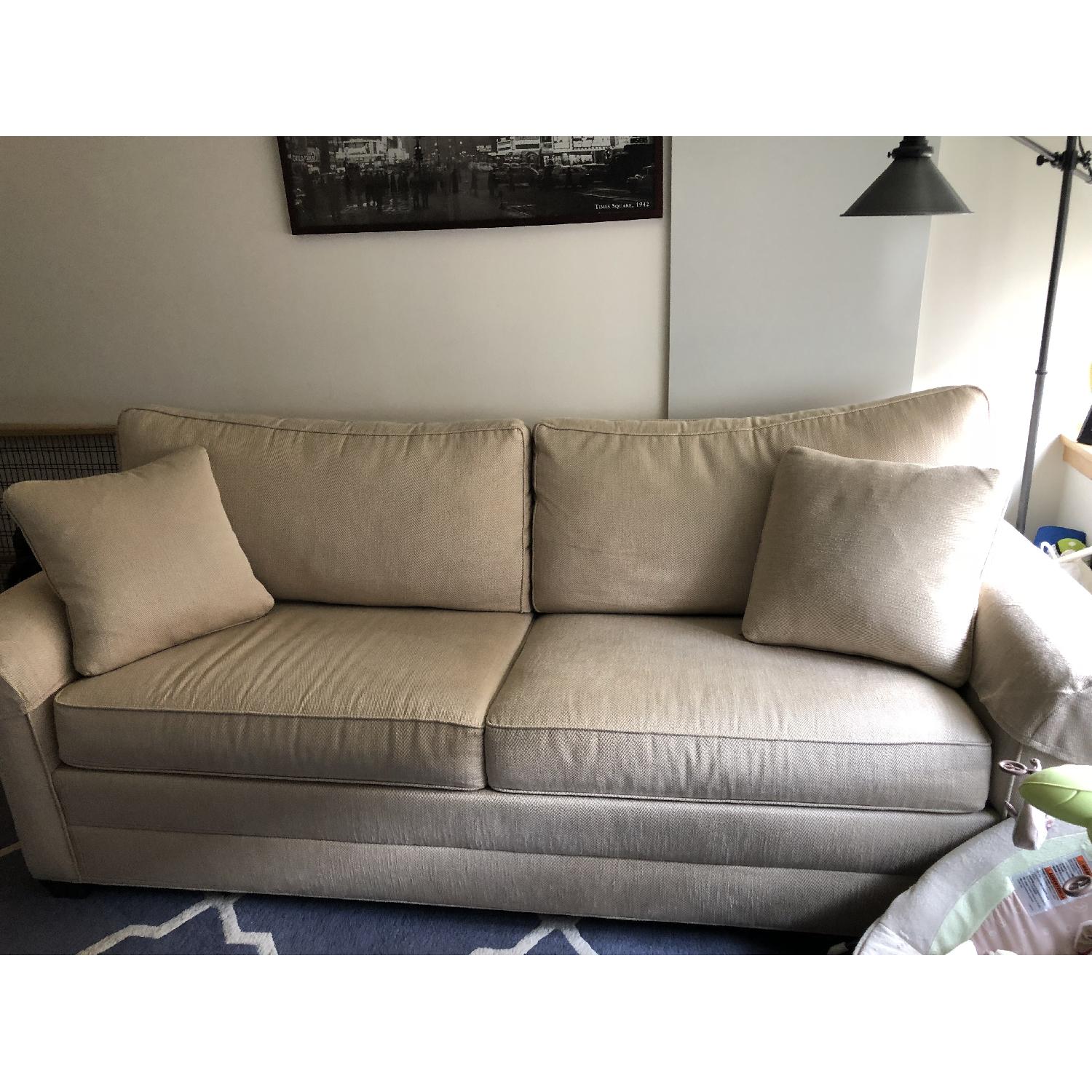 Ethan Allen Roll Arm Sleeper Sofa AptDeco