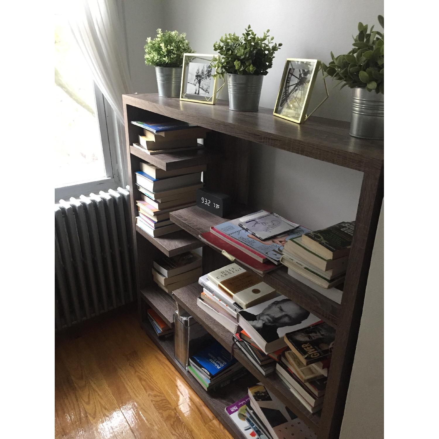 Homestar Grey 6-Shelf Storage Bookcase - image-2