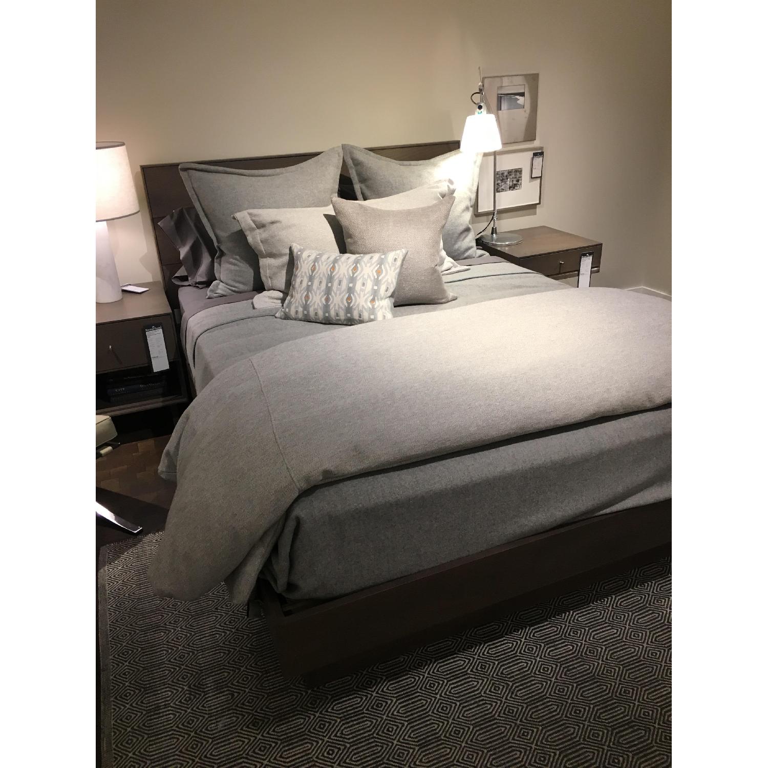 Room & Board Hudson Queen Bed in Ash w/ Bark Stain Wood - image-1