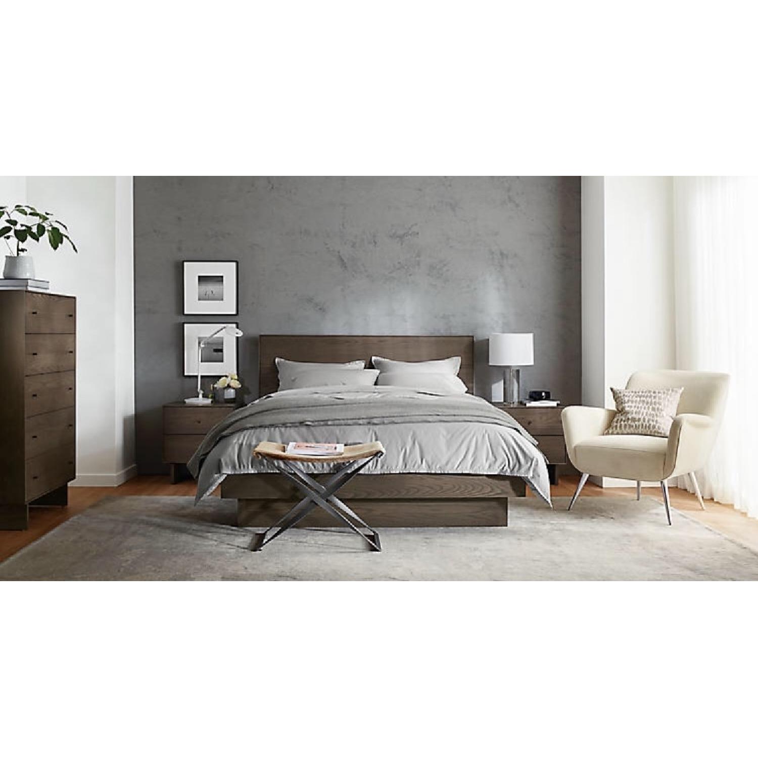 Room & Board Hudson Queen Bed in Ash w/ Bark Stain Wood - image-2