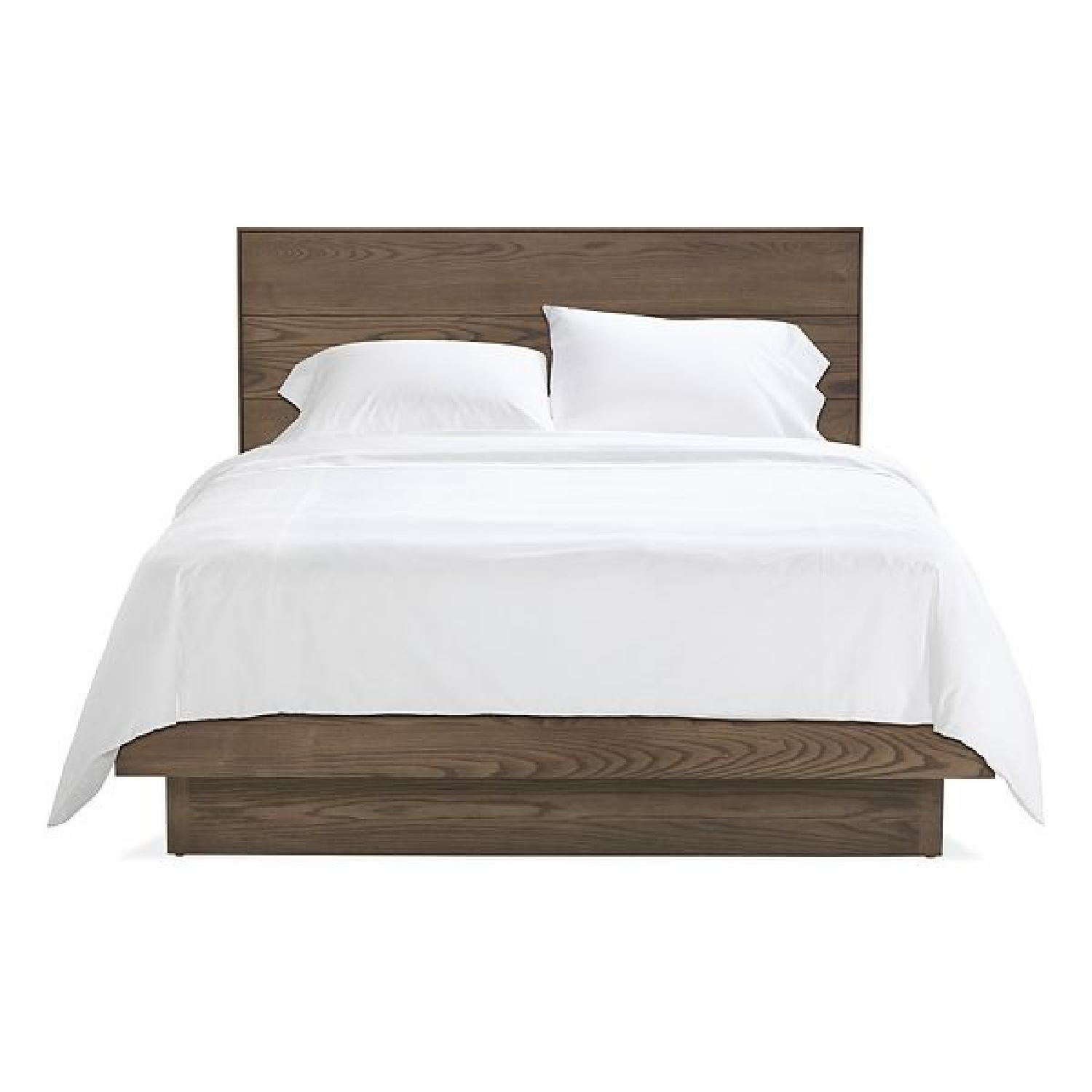 Room & Board Hudson Queen Bed in Ash w/ Bark Stain Wood - image-3