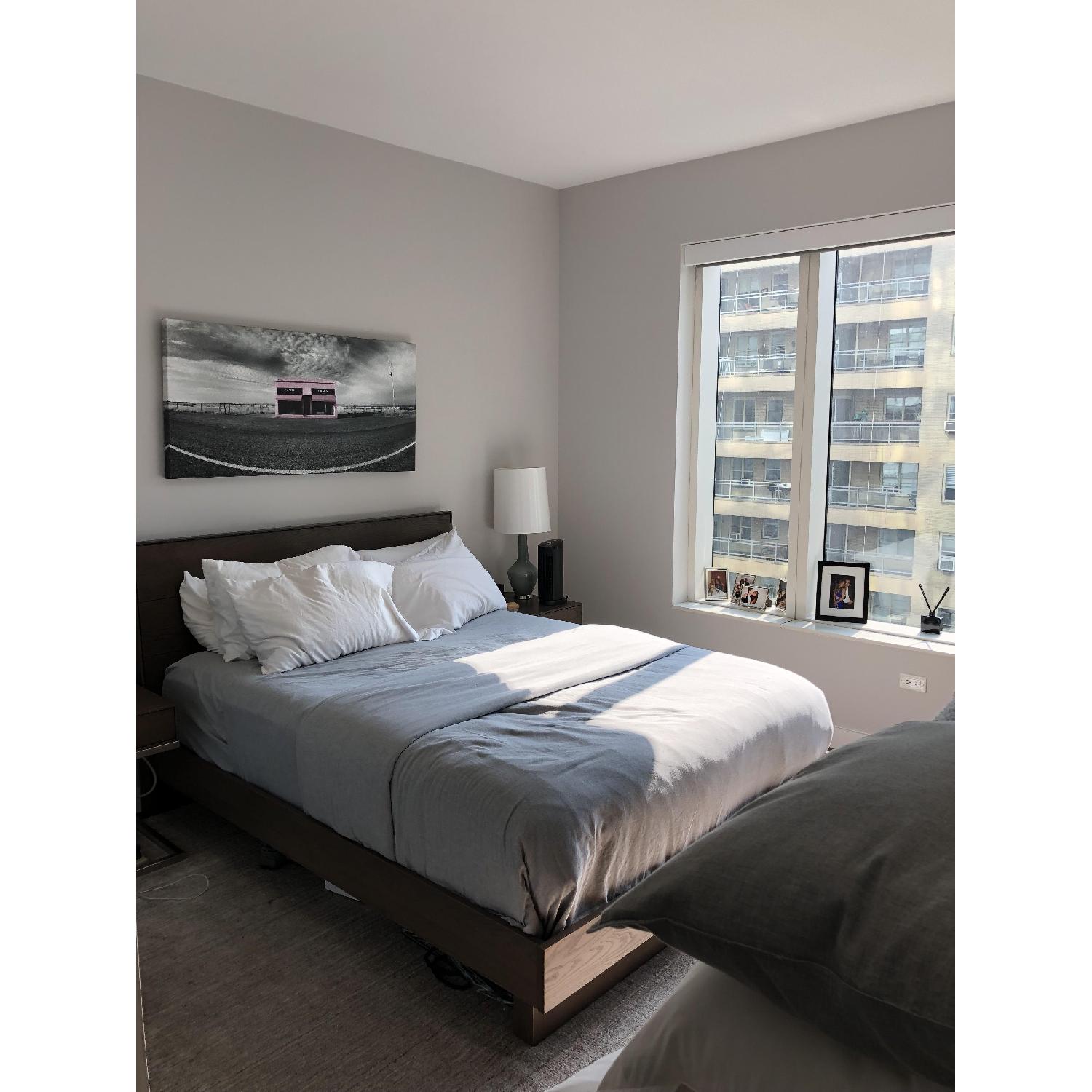 Room & Board Hudson Queen Bed in Ash w/ Bark Stain Wood - image-4