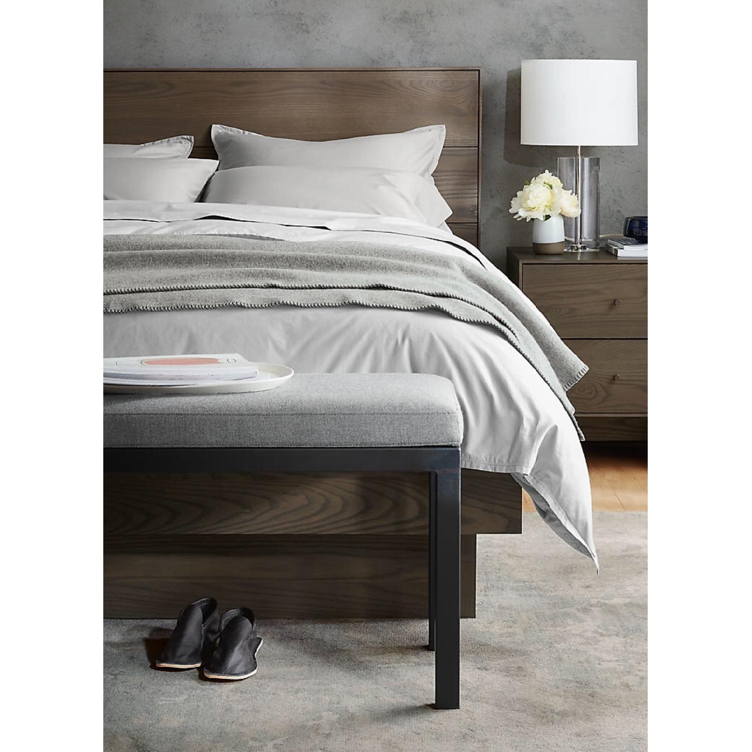 Room & Board Hudson Queen Bed in Ash w/ Bark Stain Wood - image-5