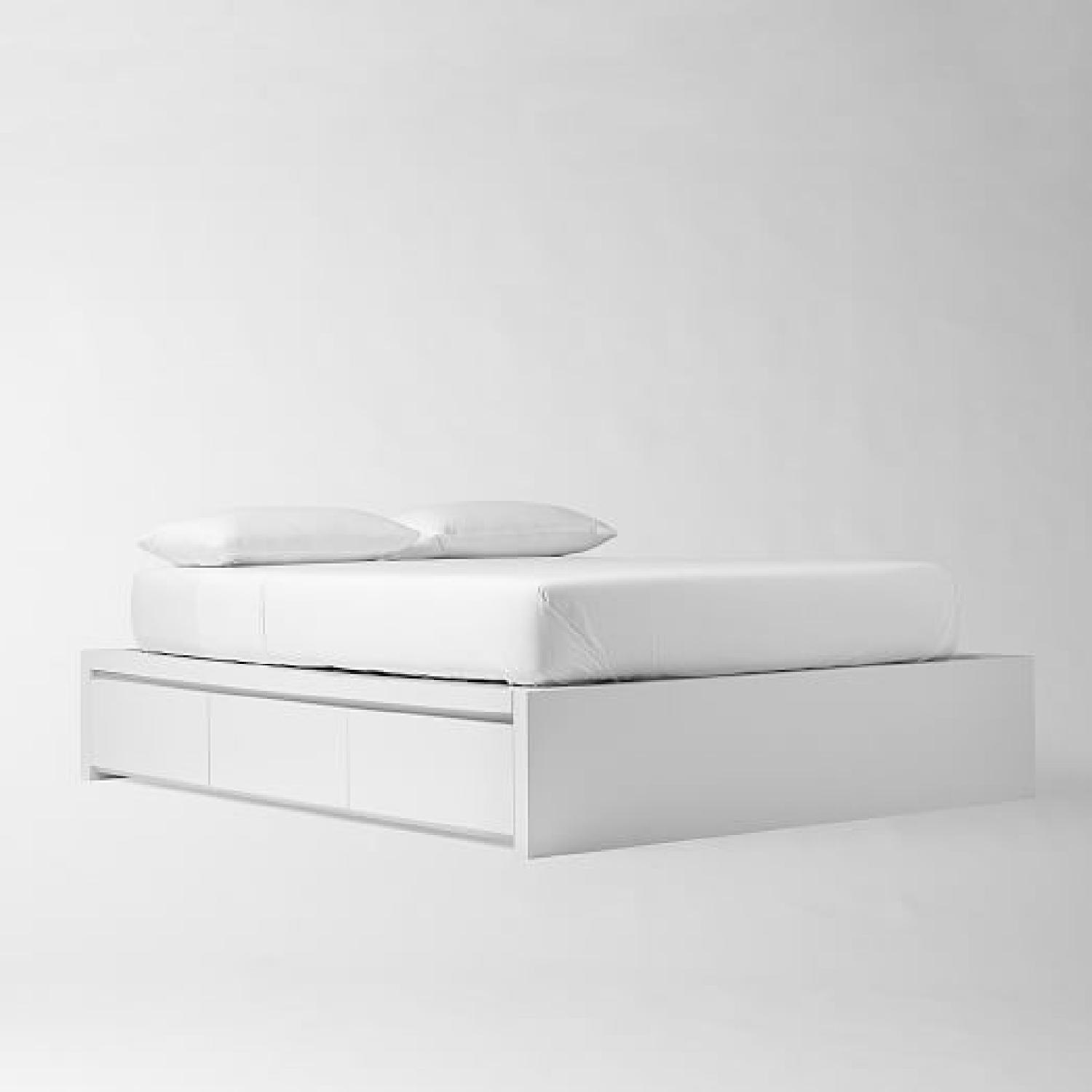 West Elm Modern Queen Size Storage Bed AptDeco